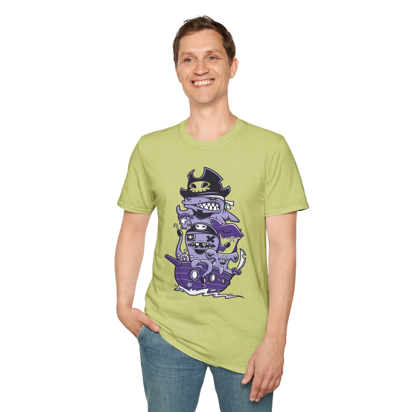 Cartoon T Shirt Animation Tee Unisex Softstyle 64000 100 Percent Ring Spun Cotton Funny Graphic Tee