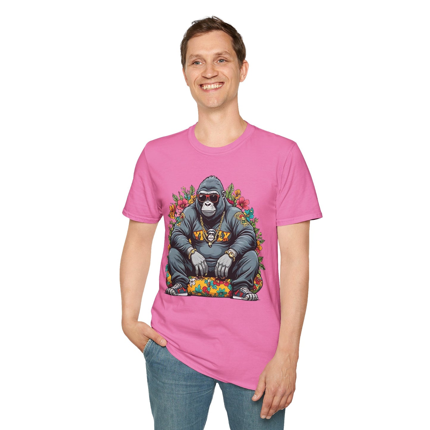 Animals Tees, Funny Animals Shirt, T Shirts with Funny Animals, T-Shirt with Gorilla, Monkey Tees