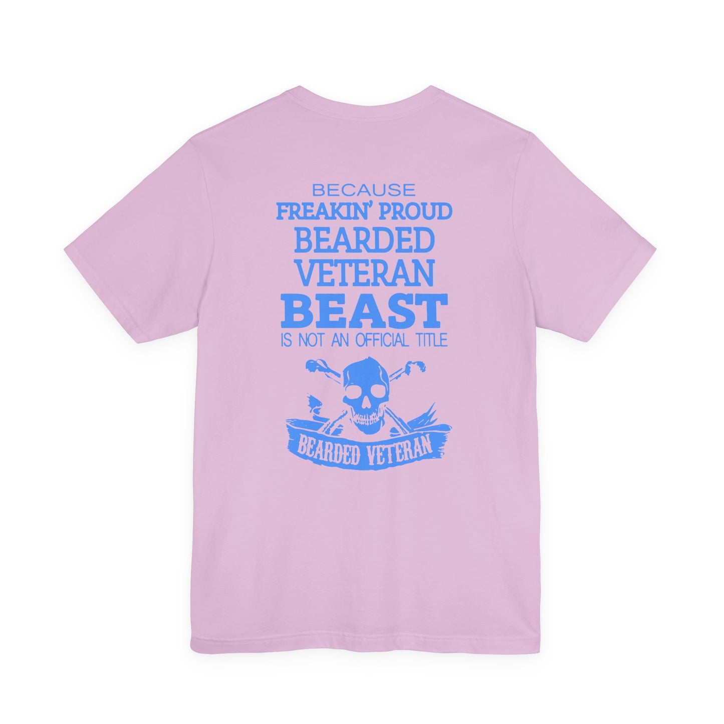 Bearded Veteran Beast T-Shirt Military Skull Beard Graphic Unisex Cotton Tee v46