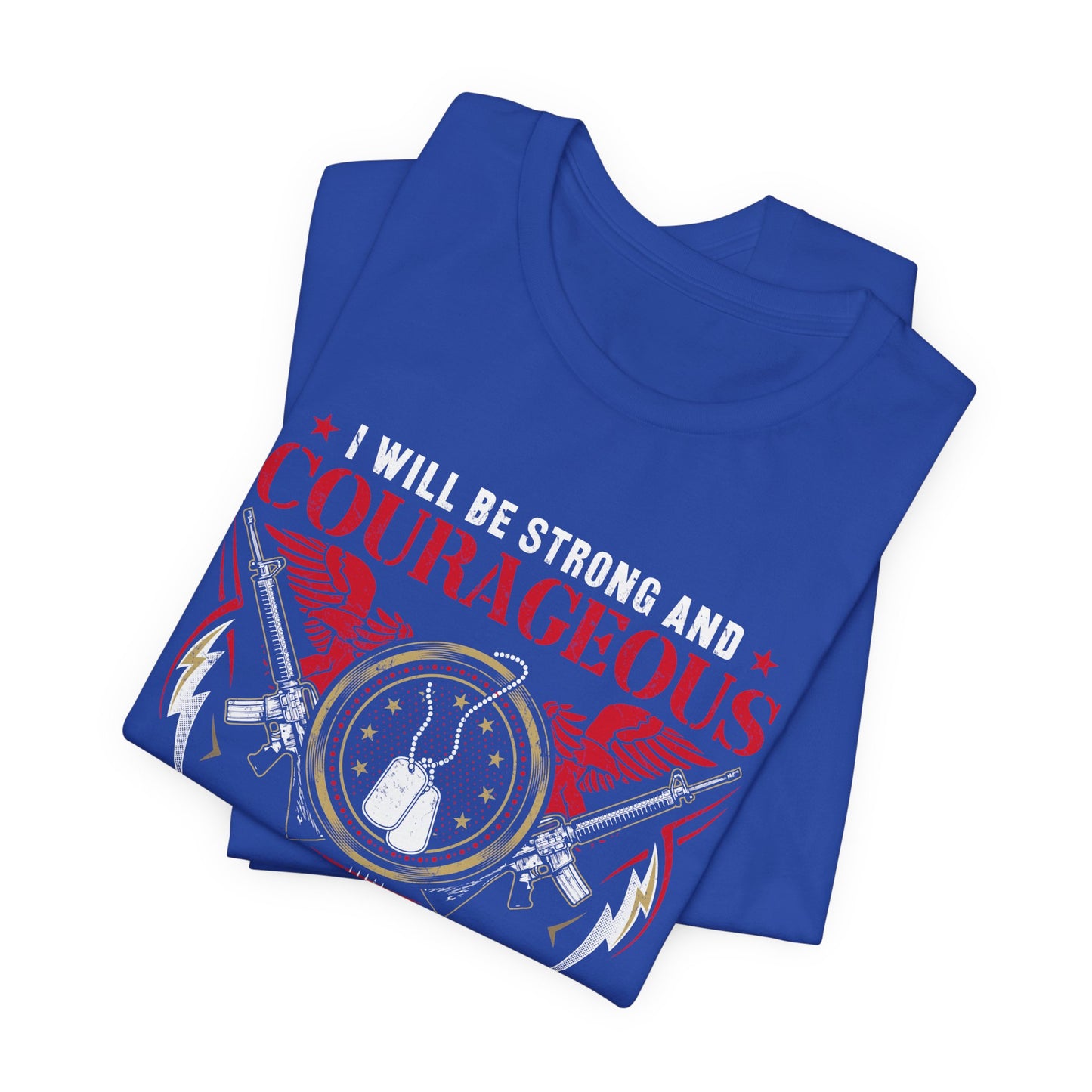 Courageous Veteran Prayer Tee Military Dog Tags Unisex Cotton T-Shirt v37