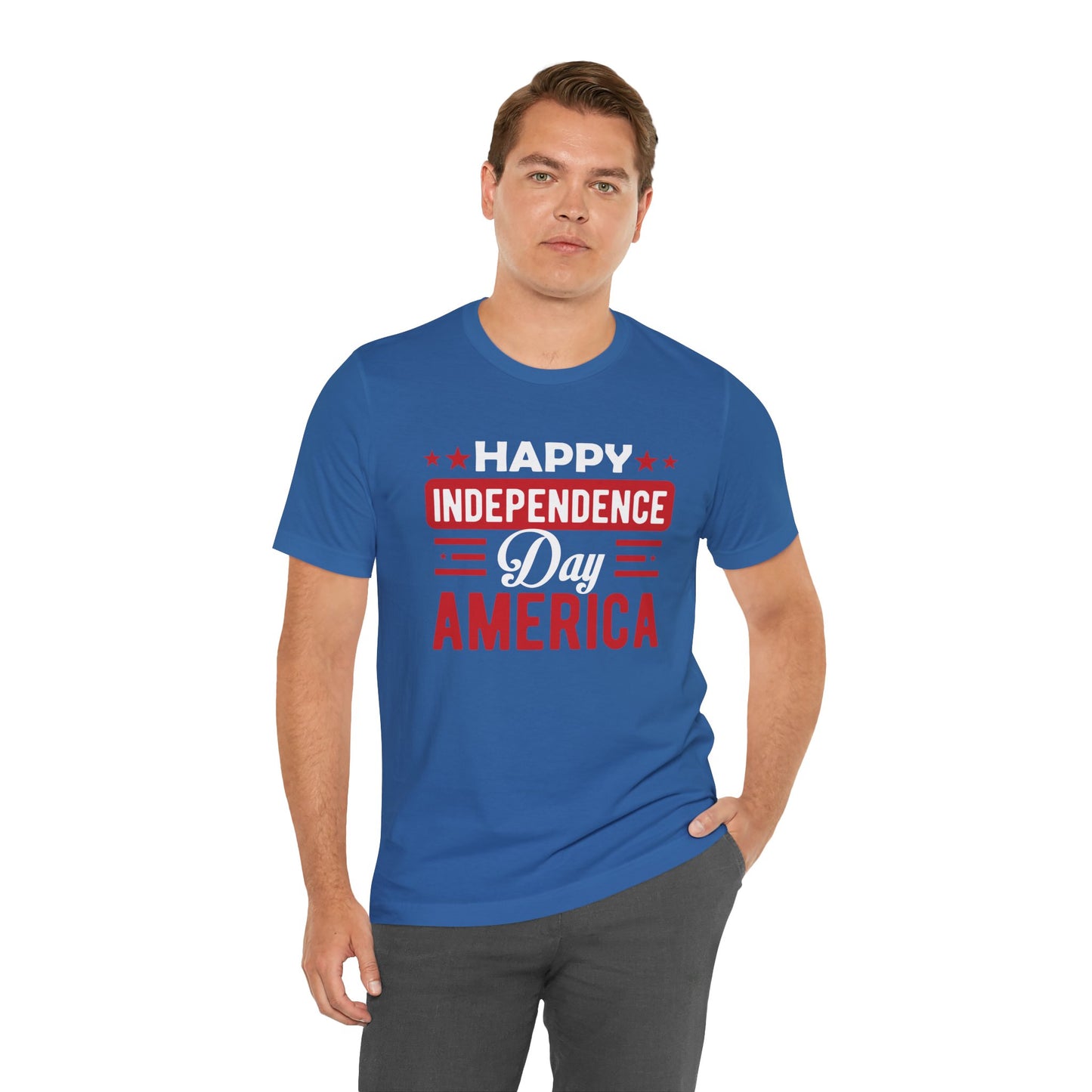 Happy Independence Day America Graphic Unisex Cotton T-Shirt 015