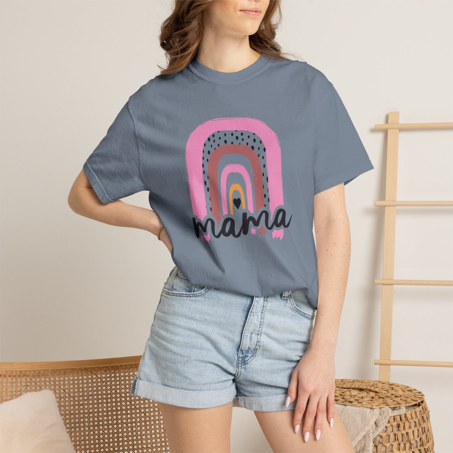 Mom T-shirt Mother's Day Mama Tee Unisex Comfort Colors Garment-Dyed Cotton h24