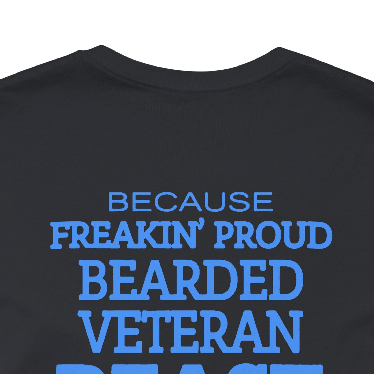 Bearded Veteran Beast T-Shirt Military Skull Beard Graphic Unisex Cotton Tee v46