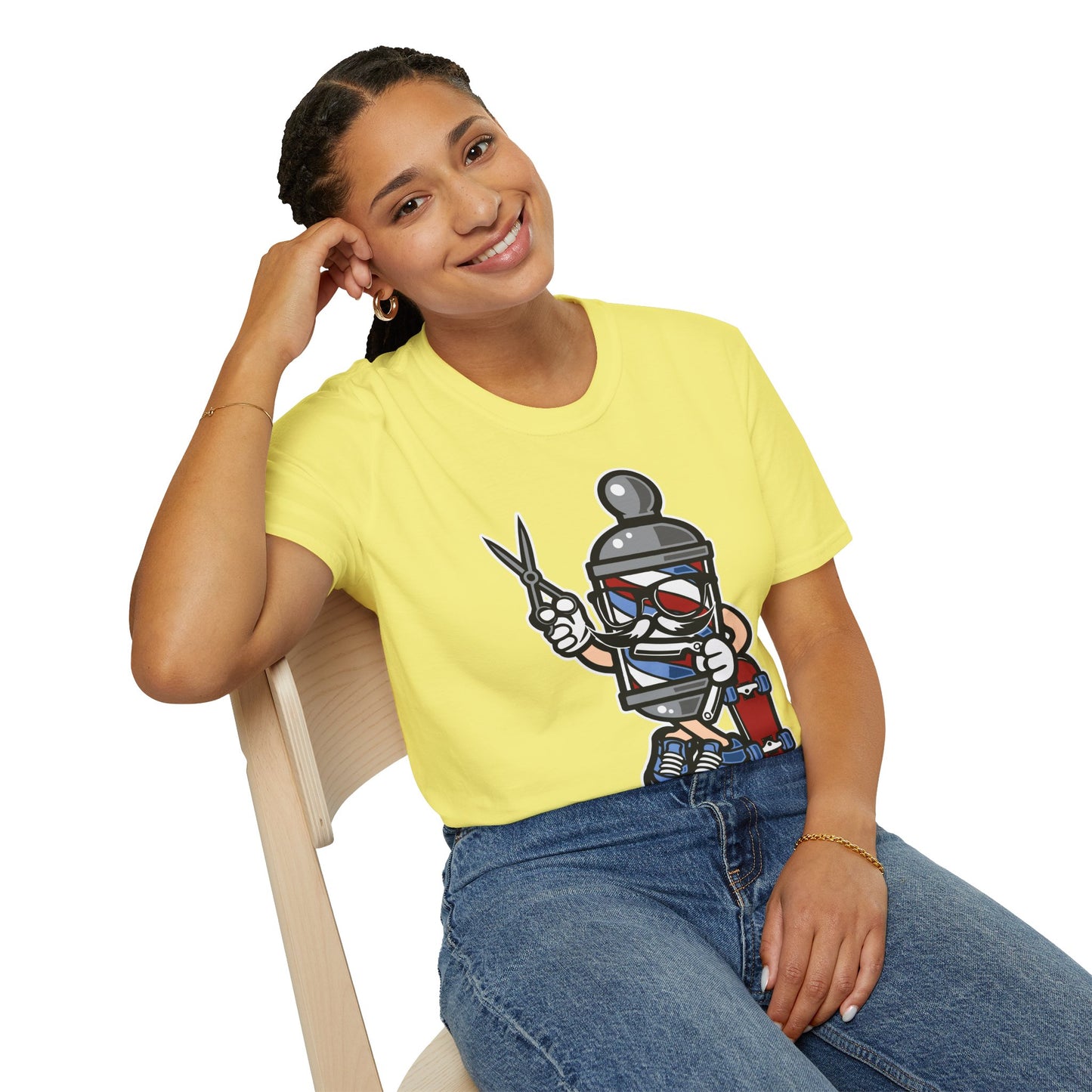Cartoon Animation T Shirt Unisex Funny Tee Cotton Gildan Softstyle 64000 Comfortable Wear