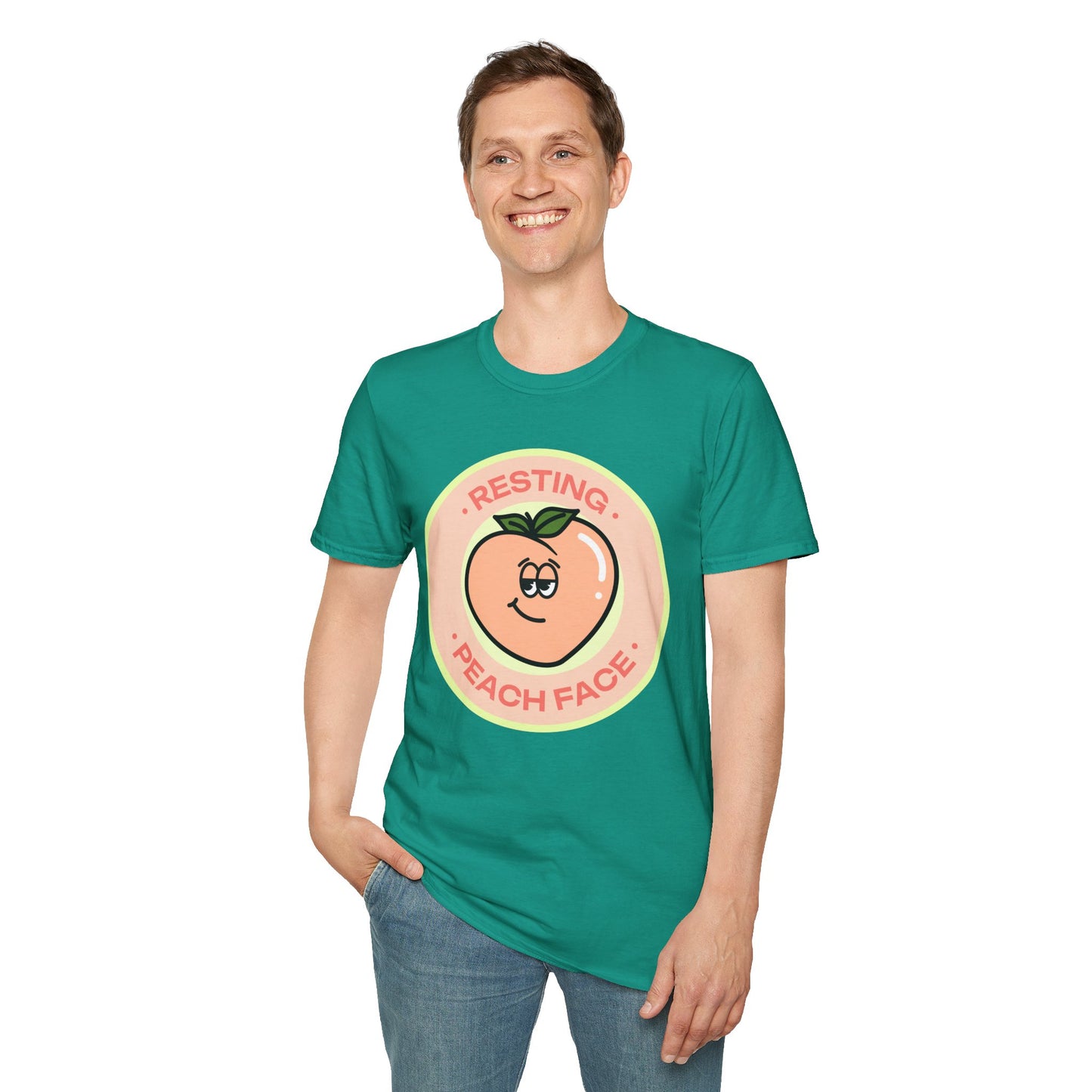 Food Tees, Funny Food T Shirts, Funny T Shirts, Shirt with Fruits, Shirt with Peach