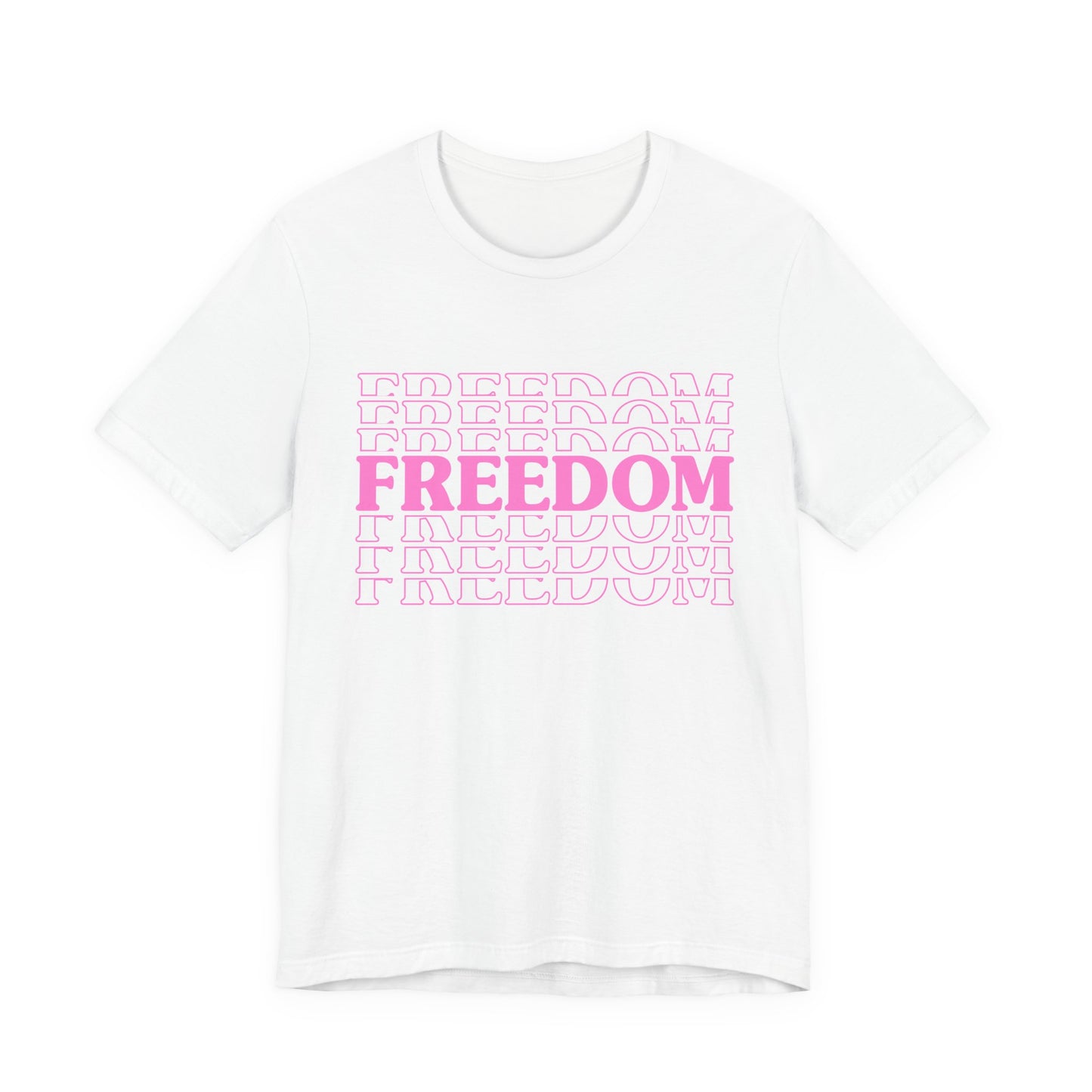 Freedom Text Graphic Unisex Cotton T-Shirt a8