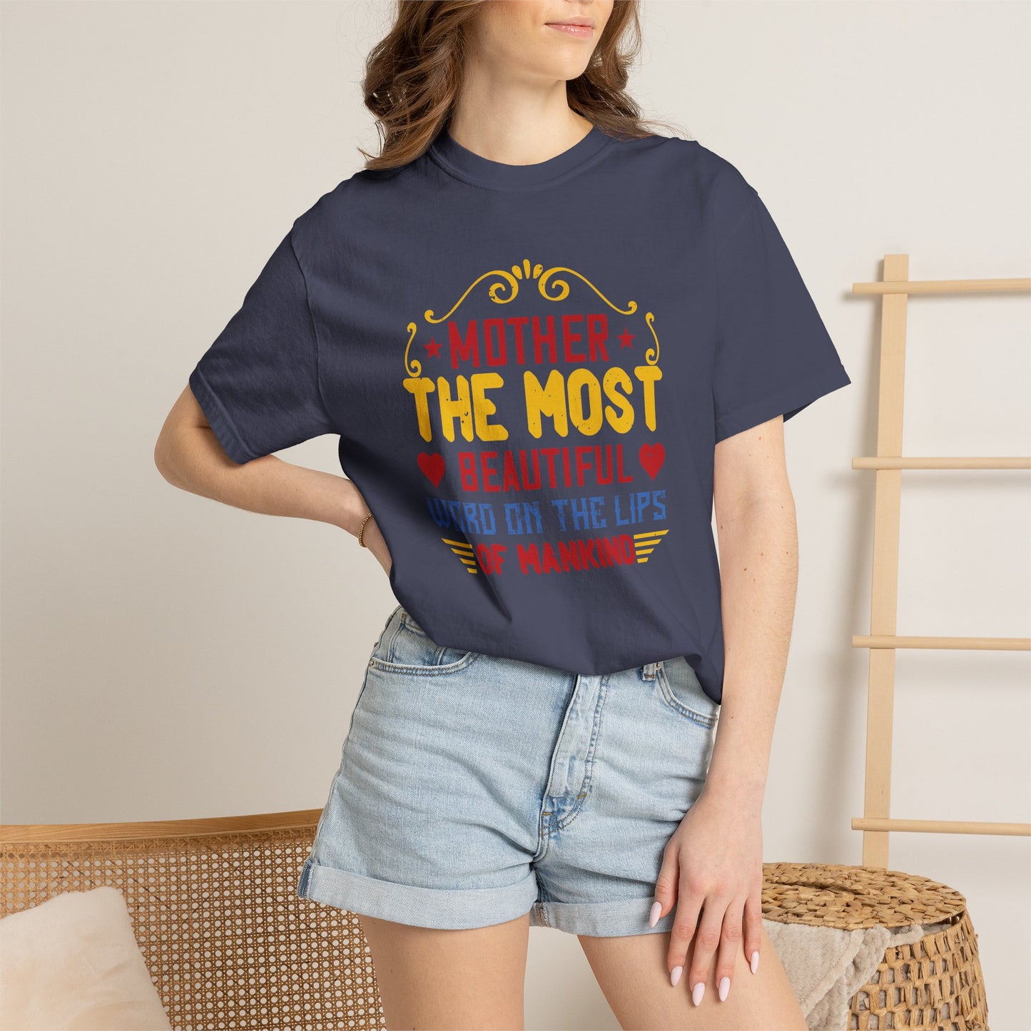 Mom T-shirt Mother Day Mama Tee Unisex Comfort Colors Garment-Dyed Cotton h84