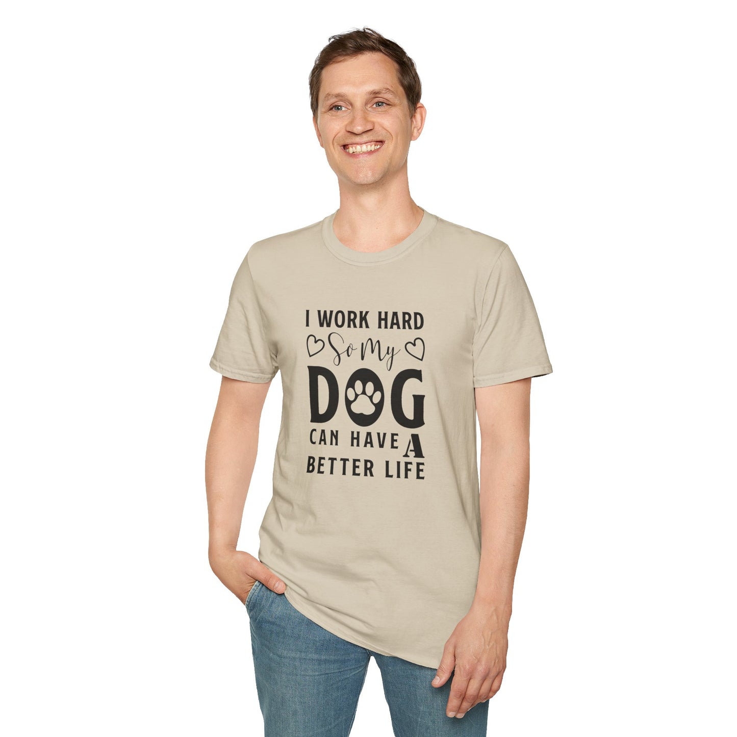 Dog Slogan T Shirts With Funny Words Unisex Tee Shirt Cute Quotes Gildan Softstyle 64000 Cotton