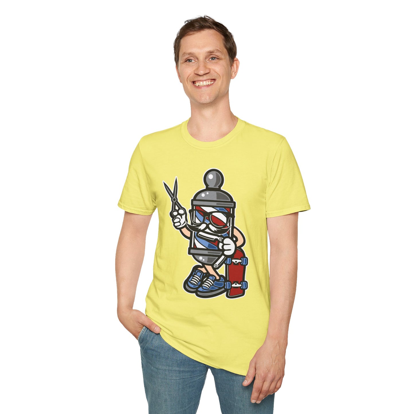 Cartoon Animation T Shirt Unisex Funny Tee Cotton Gildan Softstyle 64000 Comfortable Wear