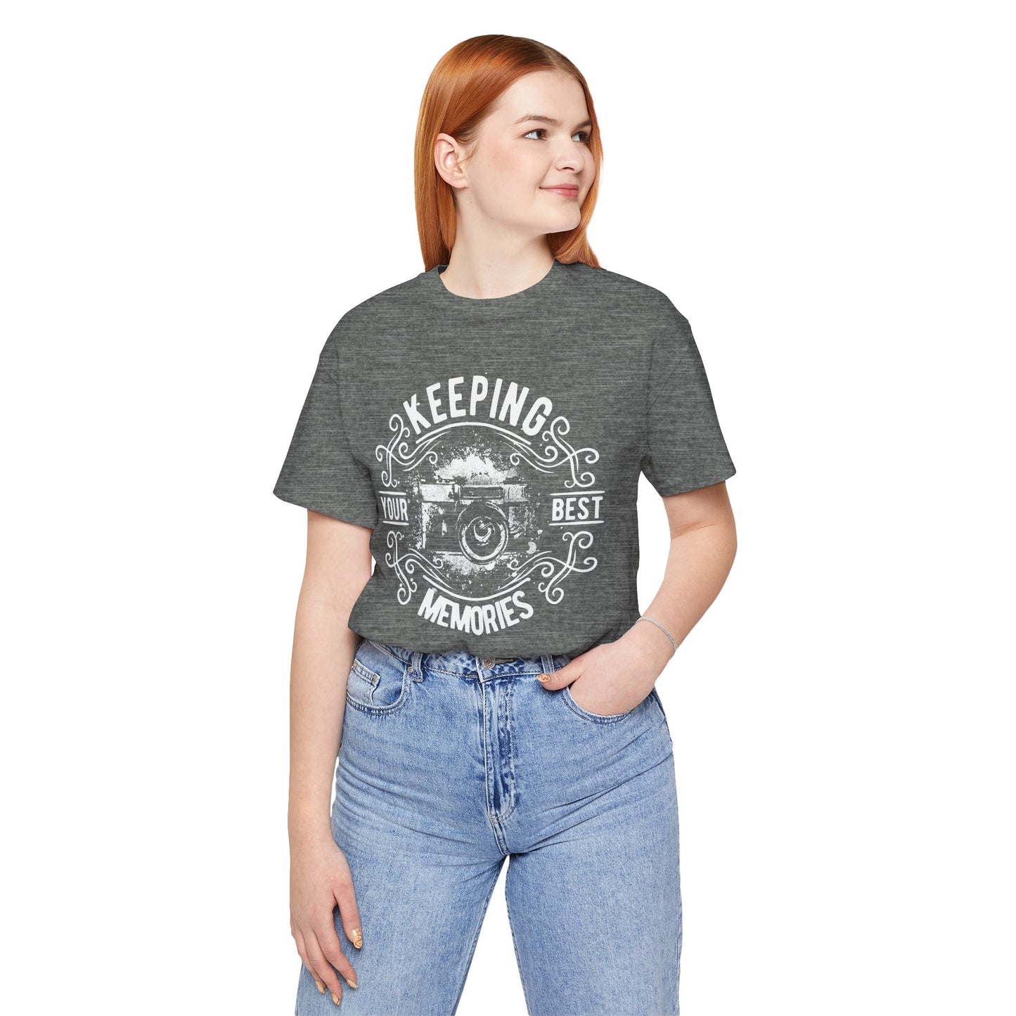 Keeping Your Best Memories T-Shirt Vintage Camera Graphic T-Shirt A-5