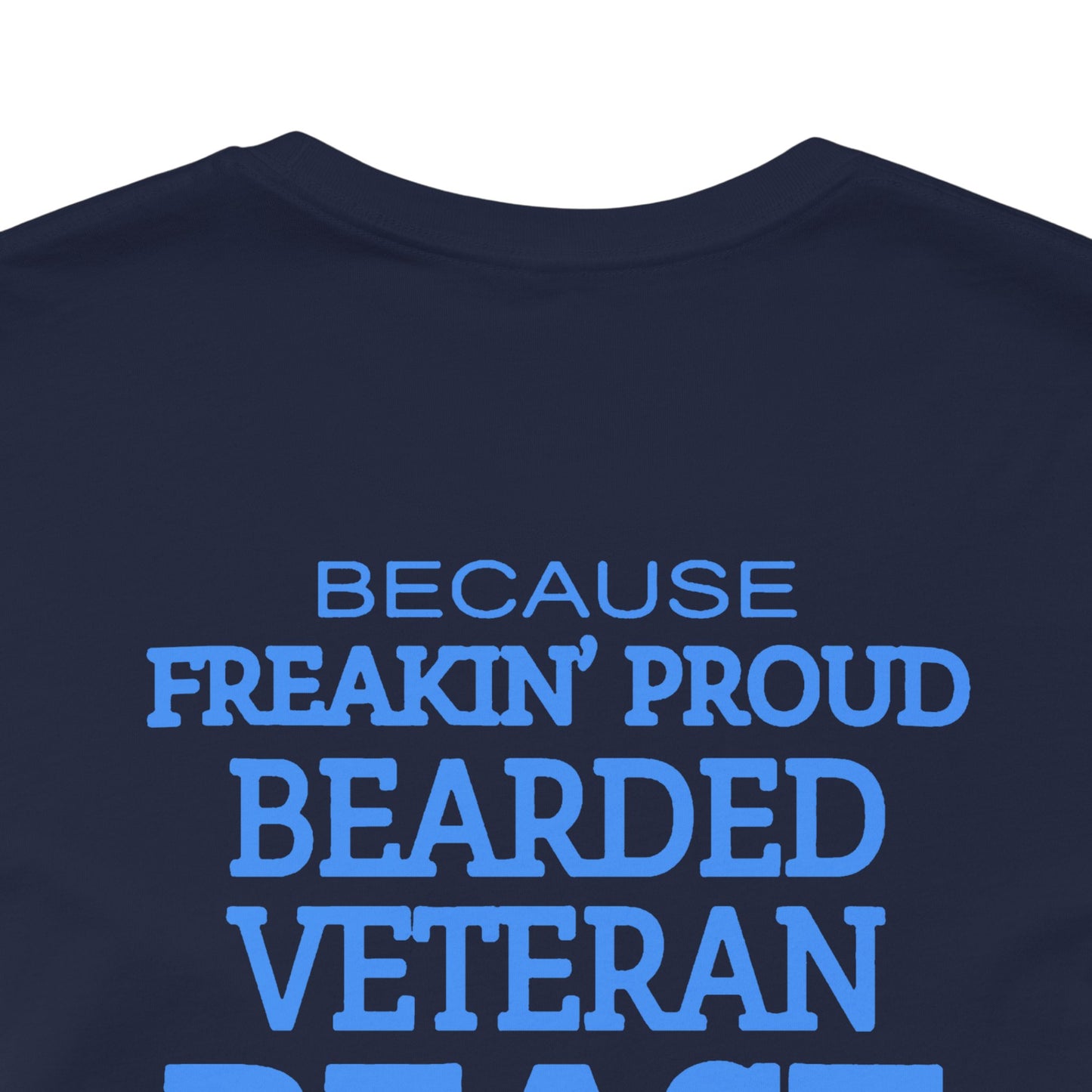 Bearded Veteran Beast T-Shirt Military Skull Beard Graphic Unisex Cotton Tee v46