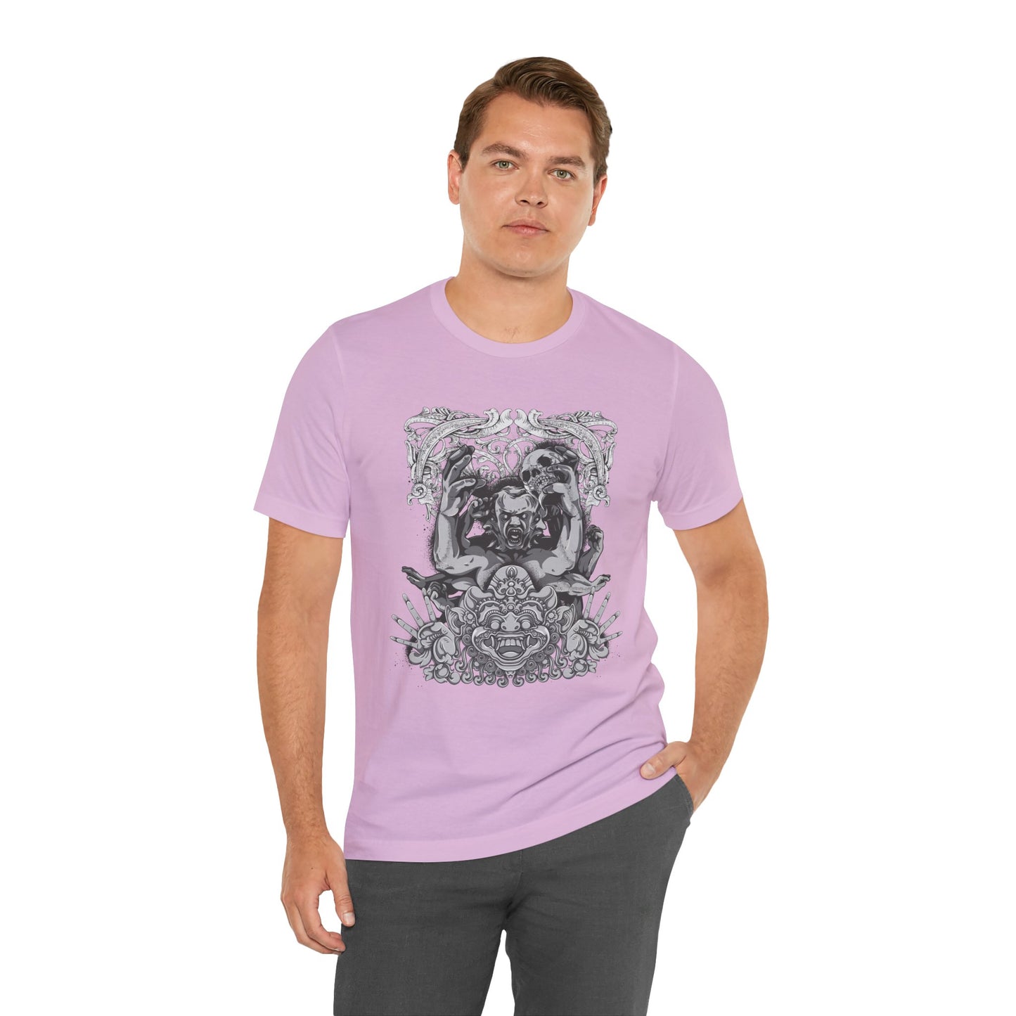 Mask Artwork Illustration Graphic Unisex Cotton T-Shirt r17
