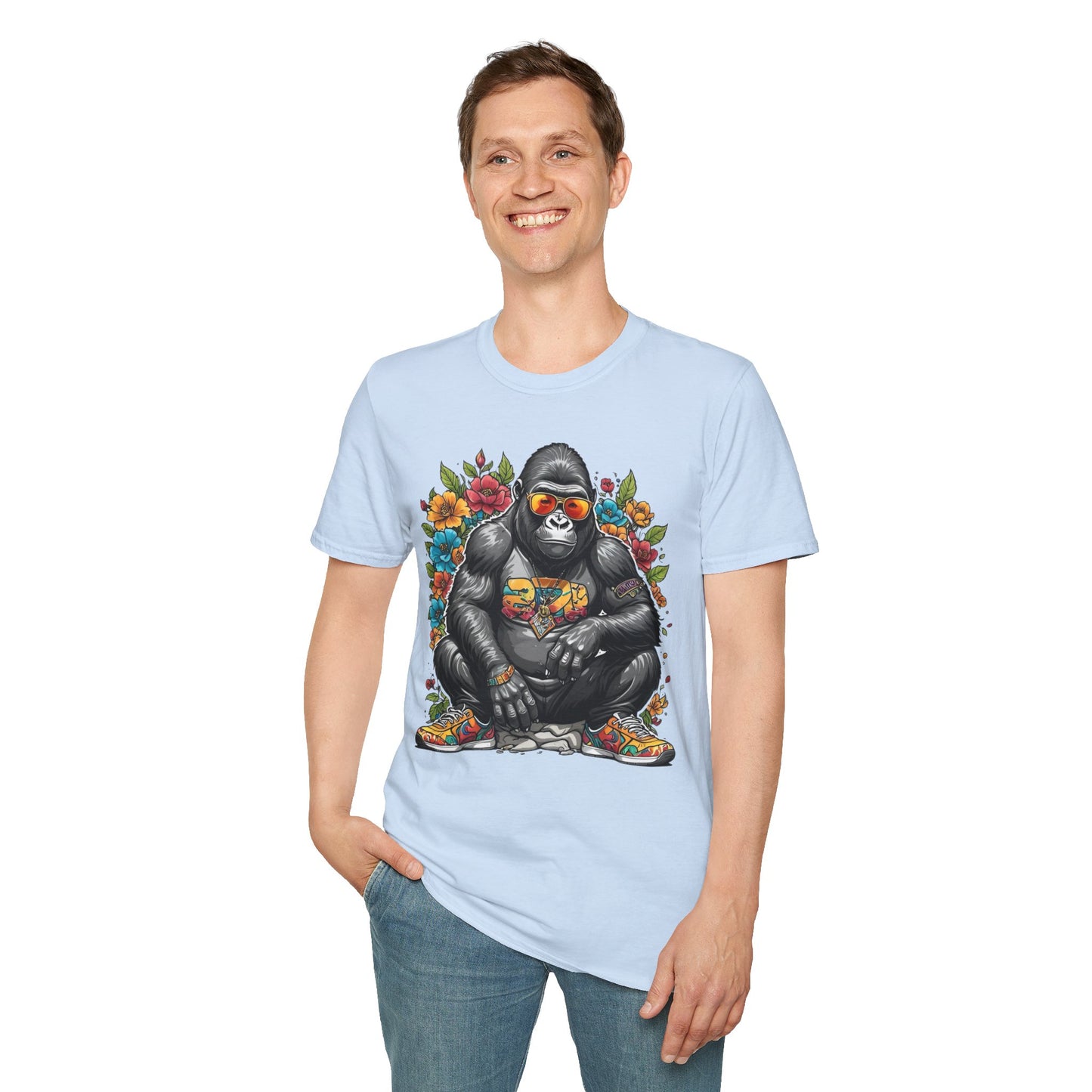 Animals Tees, Funny Animals Shirt, T Shirts with Funny Animals, T-Shirt with Gorilla, Monkey Tees