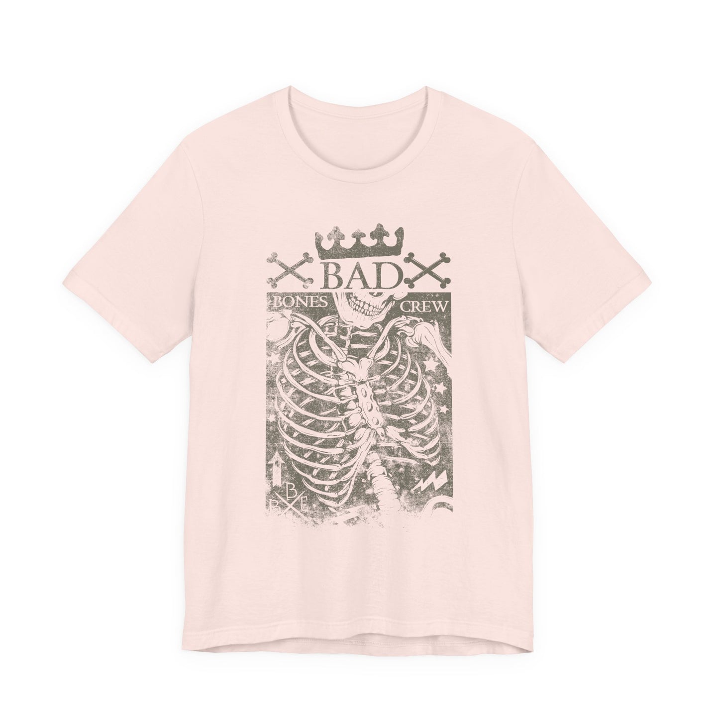 Skeleton Ribcage Tee Bones Crew Graphic Shirt A-10