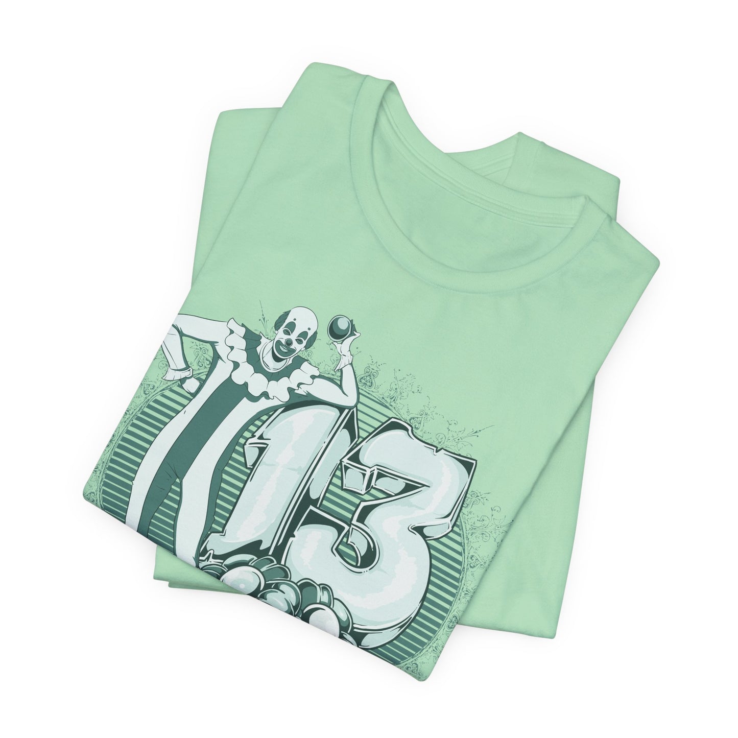 Vintage Clown Graphic Illustration Unisex Cotton T-Shirt Art-39