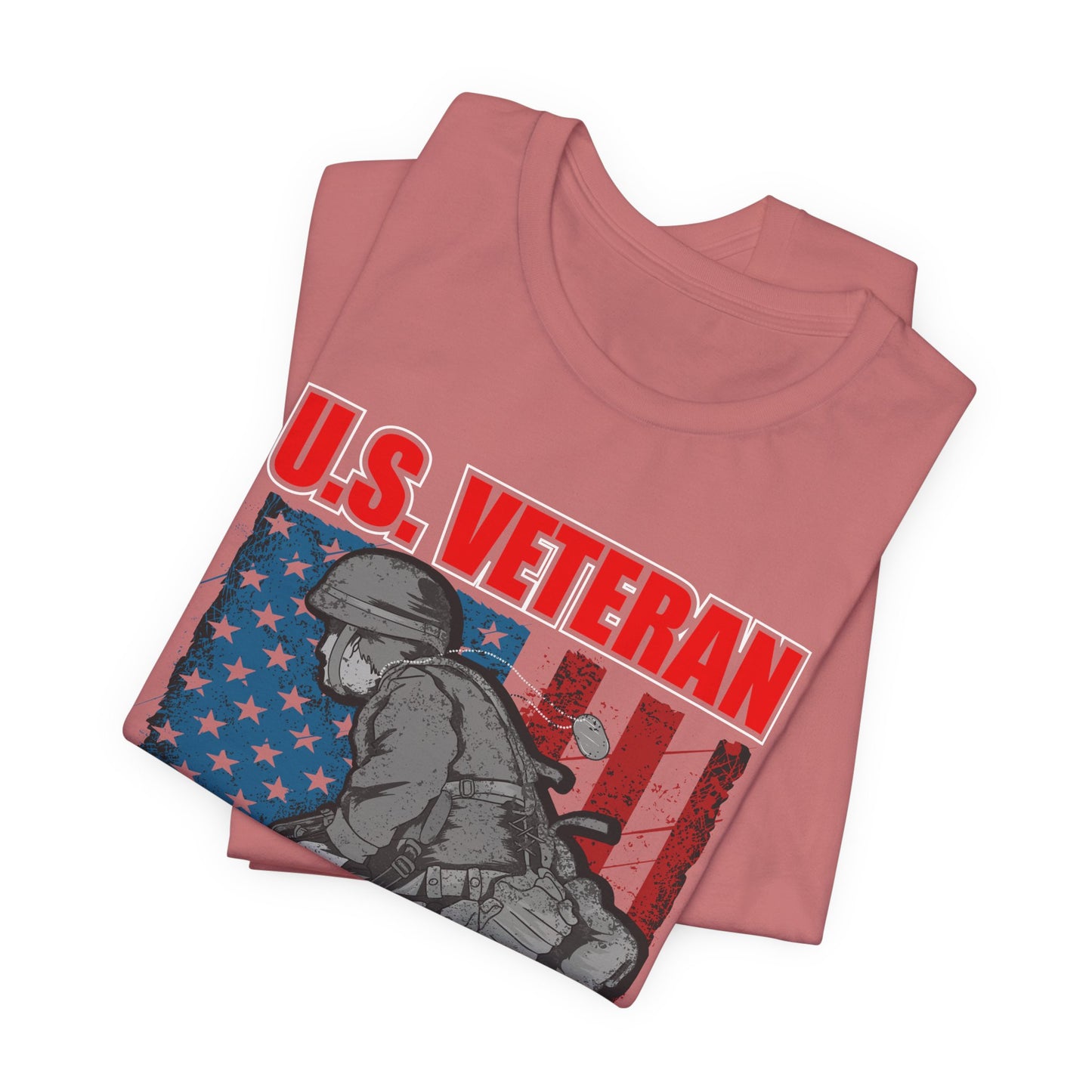 U.S. Veteran Soldier Illustration Tee Defender of Liberty and Freedom Unisex Cotton v31
