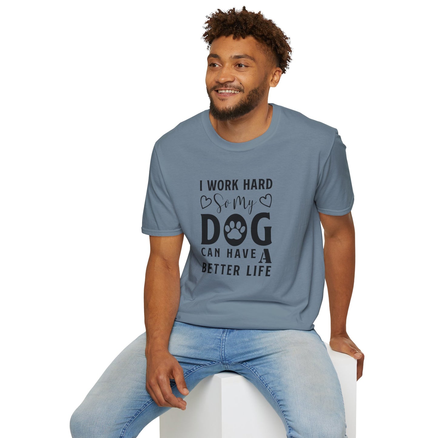 Dog Slogan T Shirts With Funny Words Unisex Tee Shirt Cute Quotes Gildan Softstyle 64000 Cotton