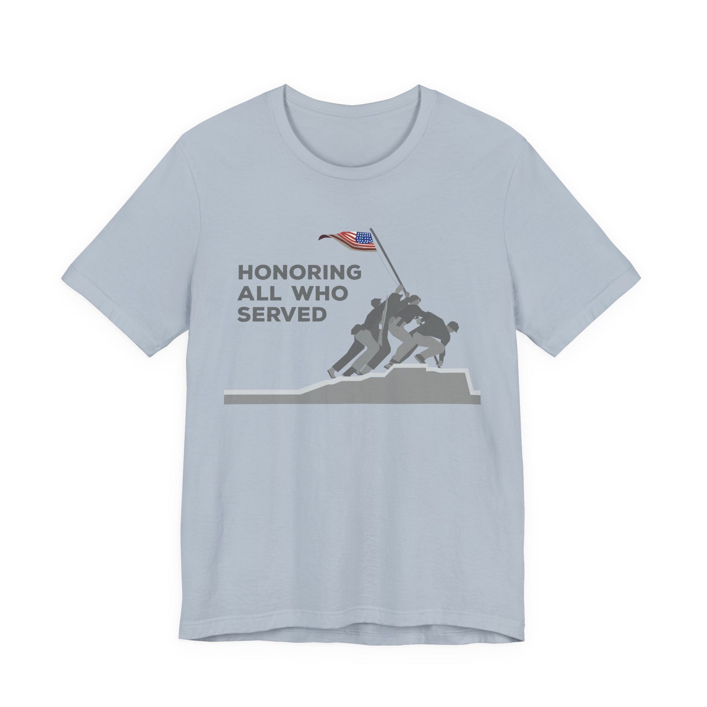 Iwo Jima Flag Raising honoring all who served T-Shirt Military Memorial Unisex Cotton Tee v52