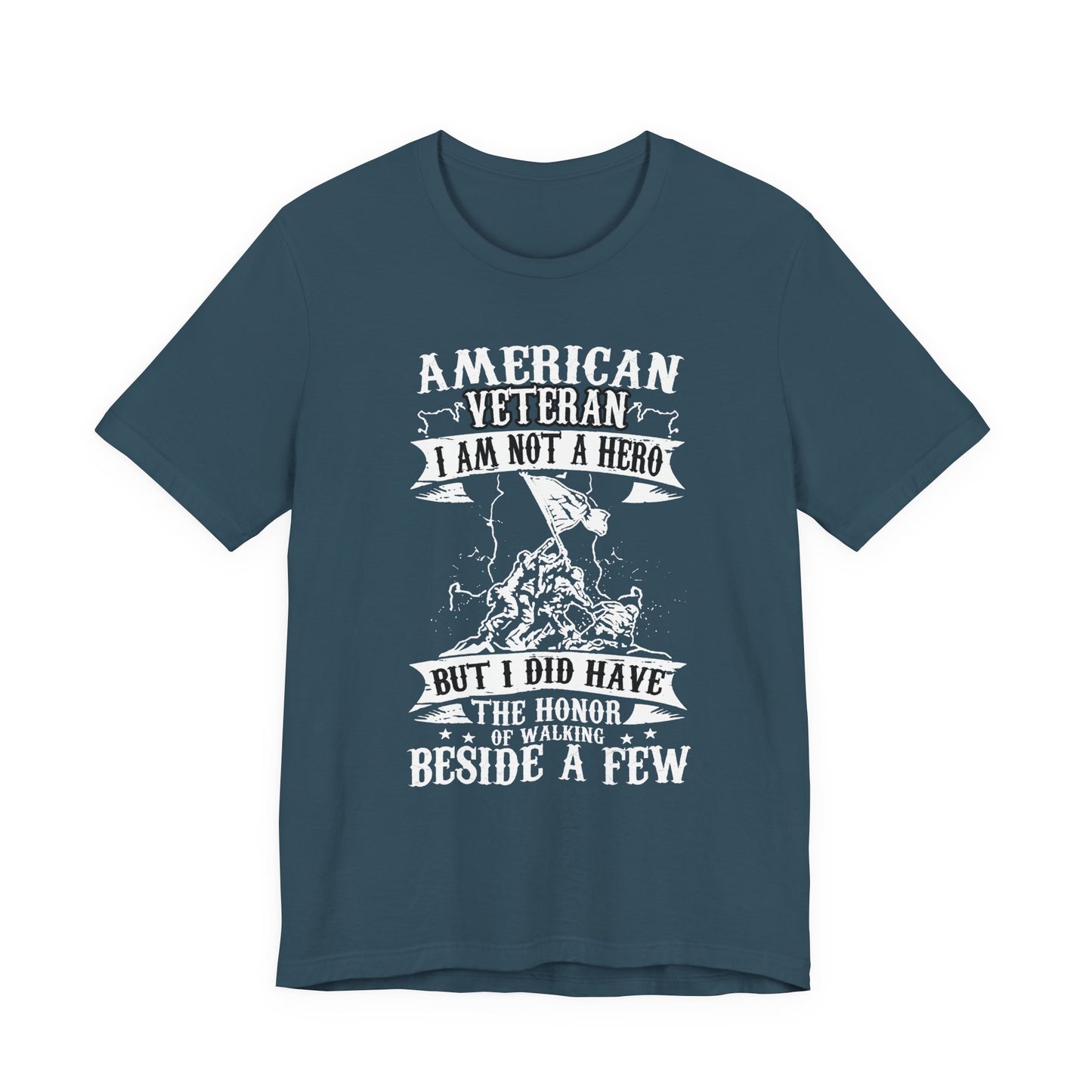 American Veteran I Am Not A Hero T-Shirt Military Tribute Unisex Cotton Tee v53