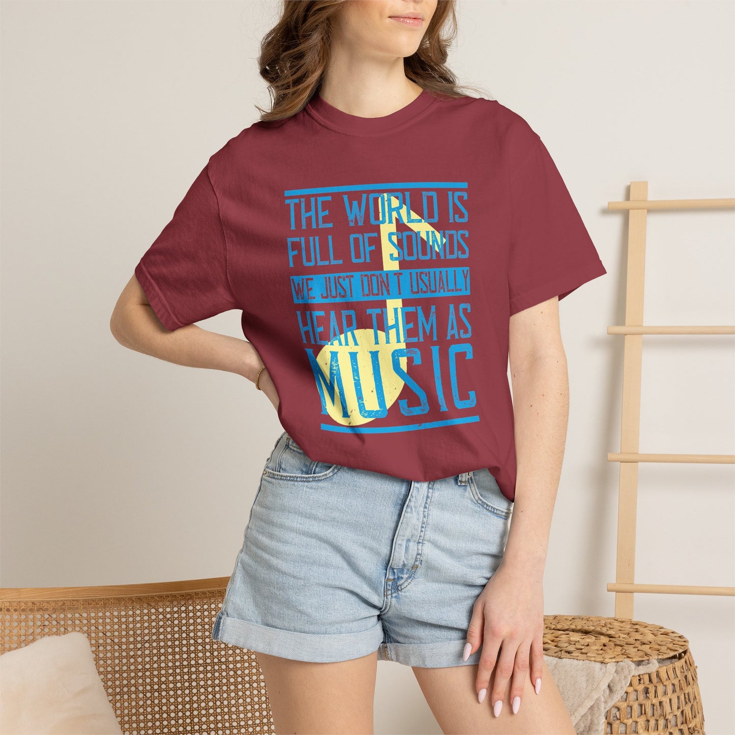 Music Graphic Design Unisex Cotton T-shirt m45