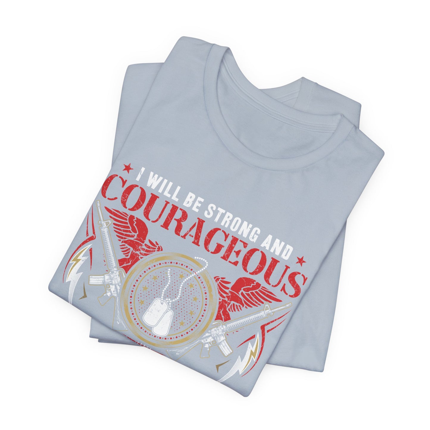 Courageous Veteran Prayer Tee Military Dog Tags Unisex Cotton T-Shirt v37
