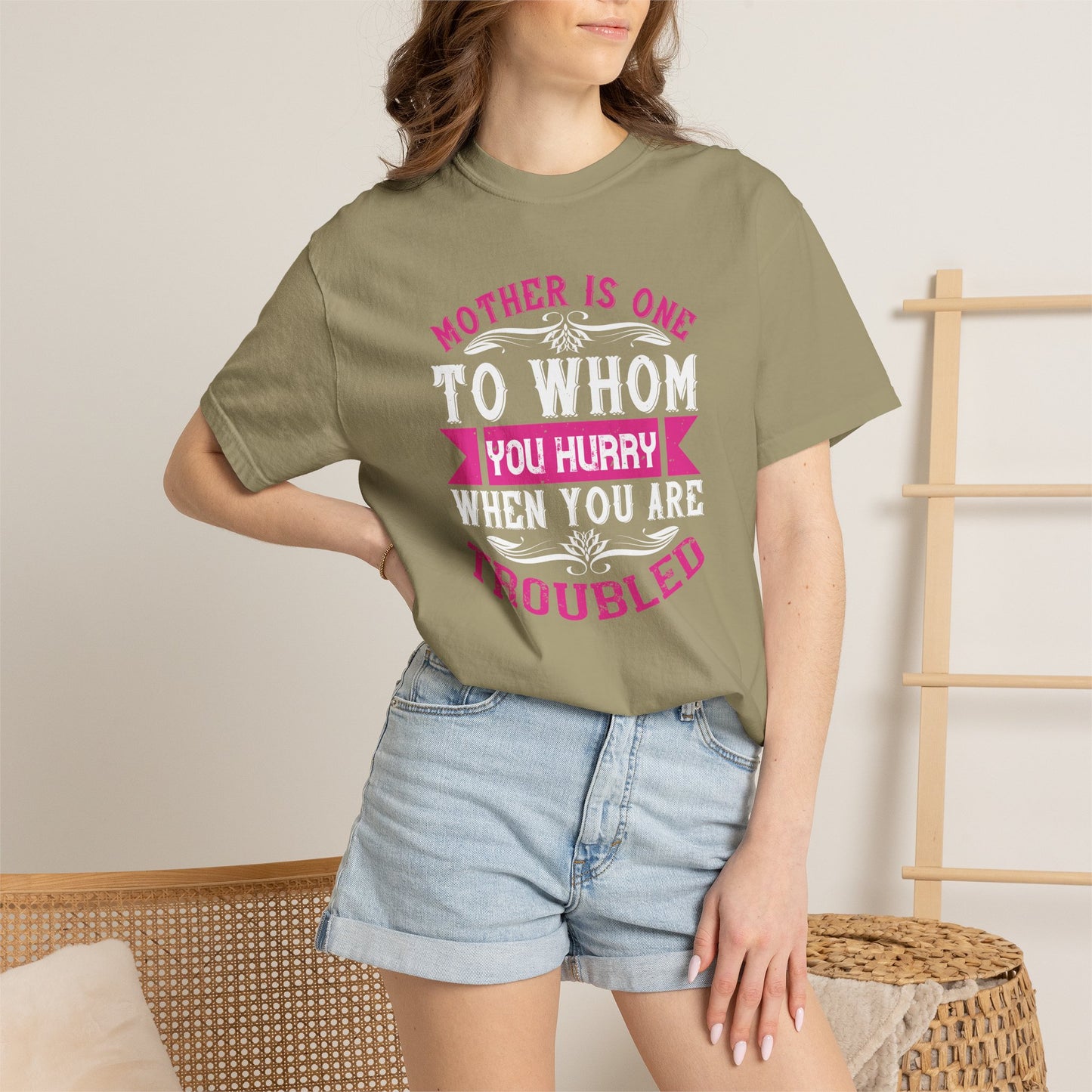Mom T-shirt Mother Day Mama Tee Unisex Comfort Colors Garment-Dyed Cotton h82