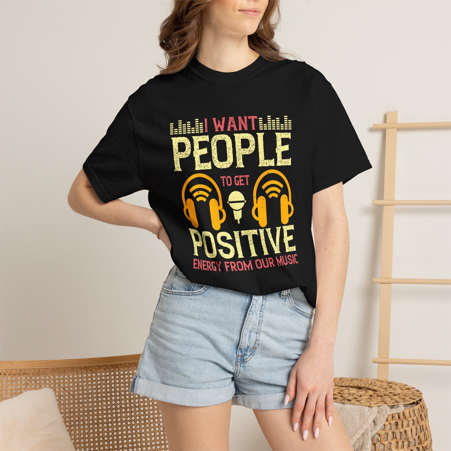Music Graphic Design Unisex Cotton T-shirt m16