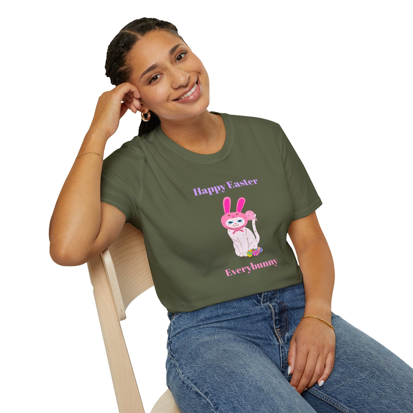 Easter Bunny T-Shirt, Tee Shirt with Easter Signature, T Shirt with Easter Prints, Tee Shirt with Easter Design - 11
