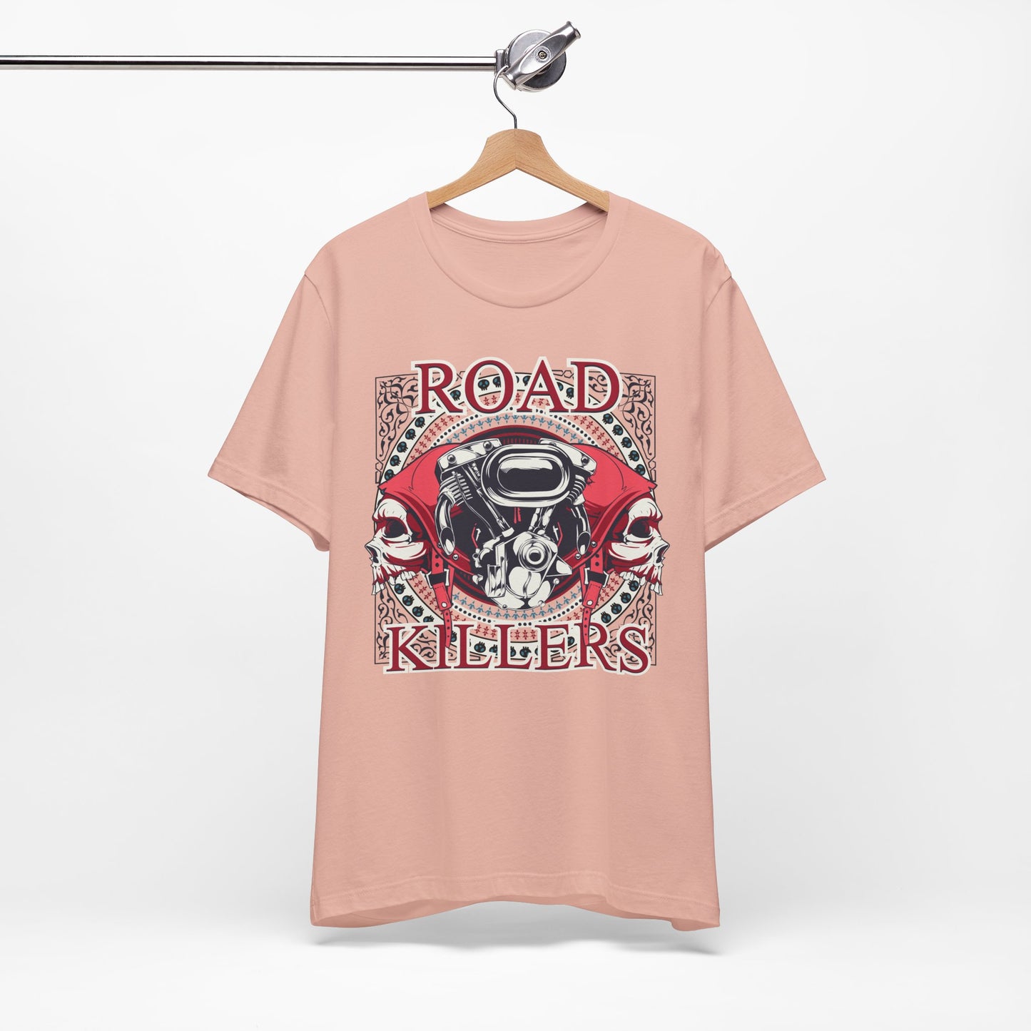 Dark Road Motorcycle Helmet Skull Tee Biker graphic t-shirt G-1