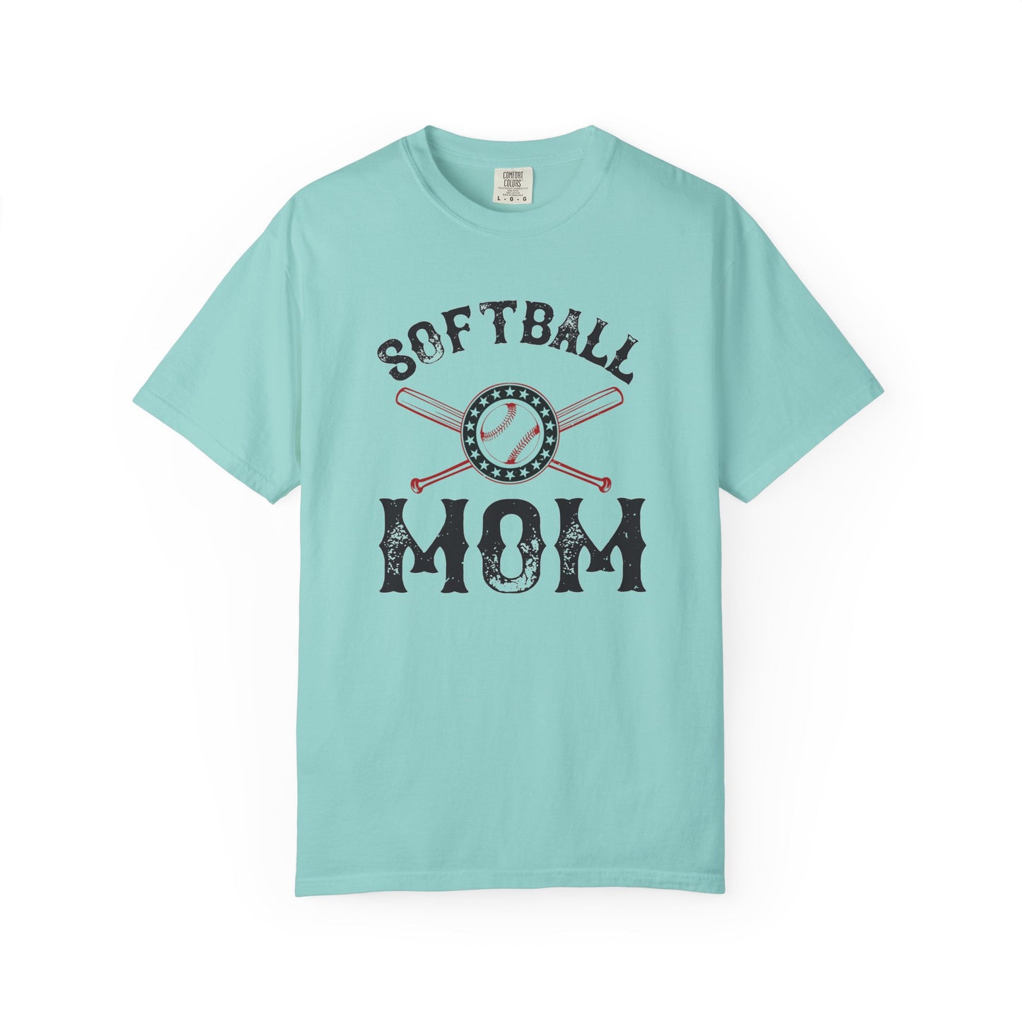Softball Mom T-shirt Mother Day Mama Tee Unisex Comfort Colors Garment-Dyed Cotton h92
