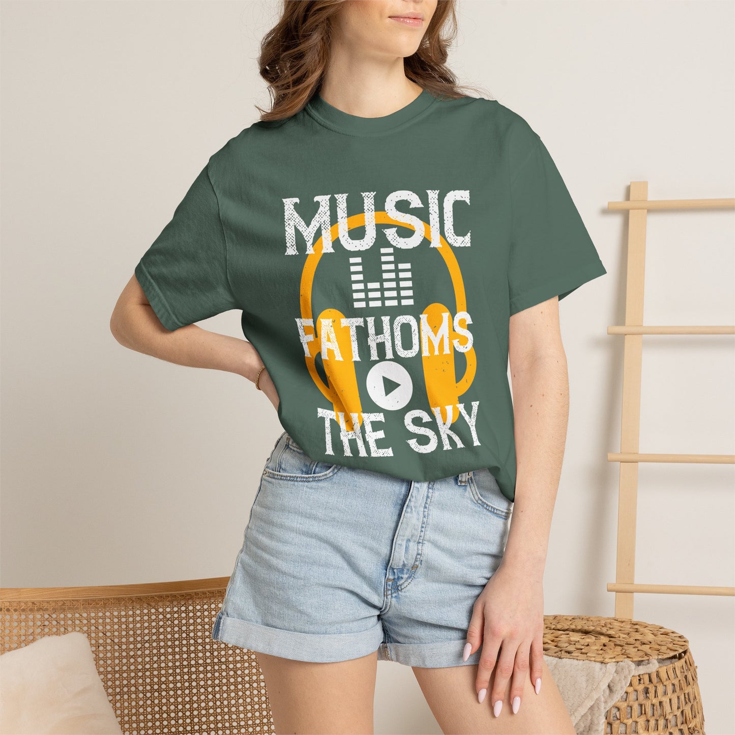 Music Graphic Design Unisex Cotton T-shirt m24