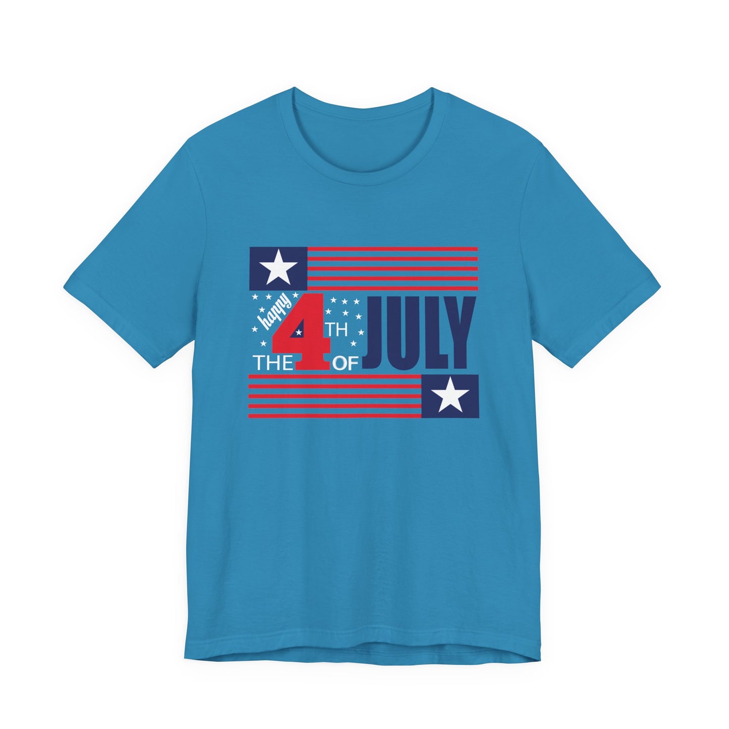 4th of July Flag Independence Day Graphic Unisex Cotton T-Shirt 014