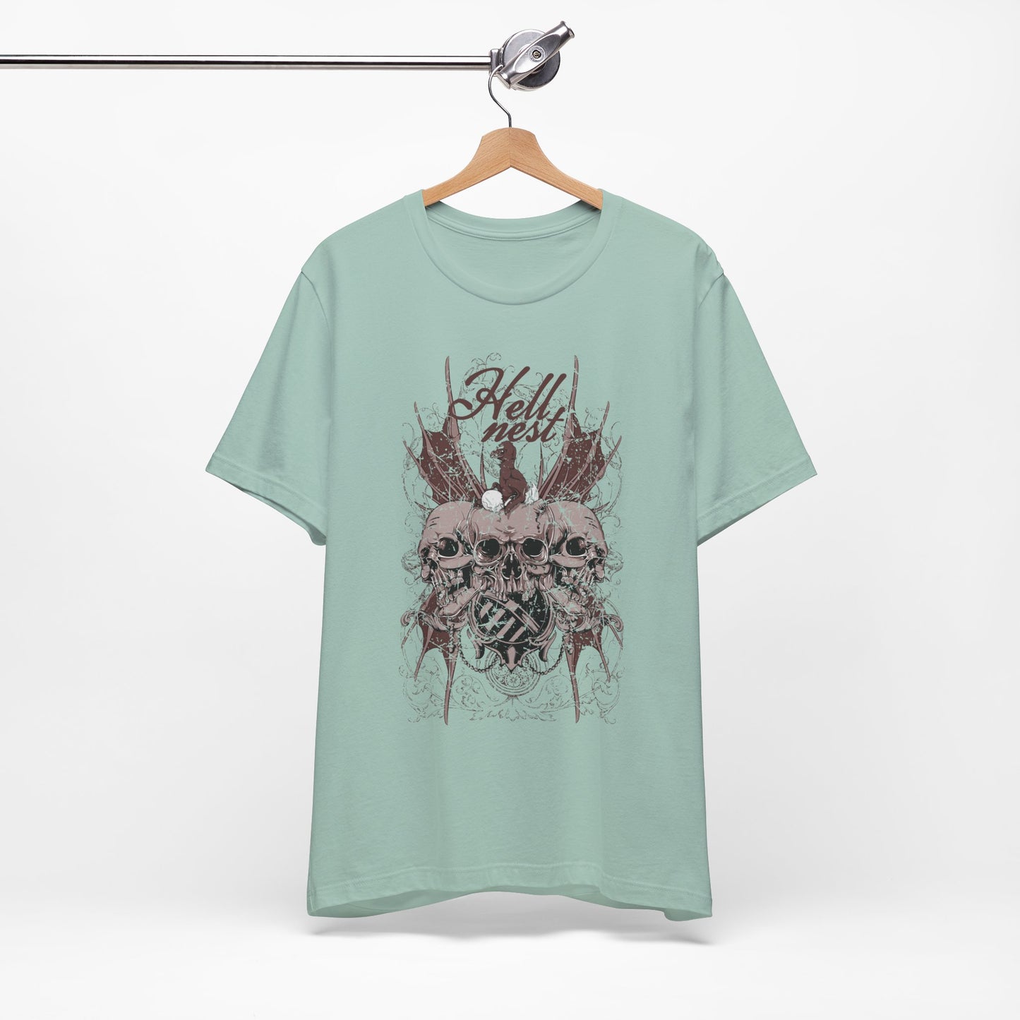 Skull Cluster graphic tee Gothic skulls grunge floral design