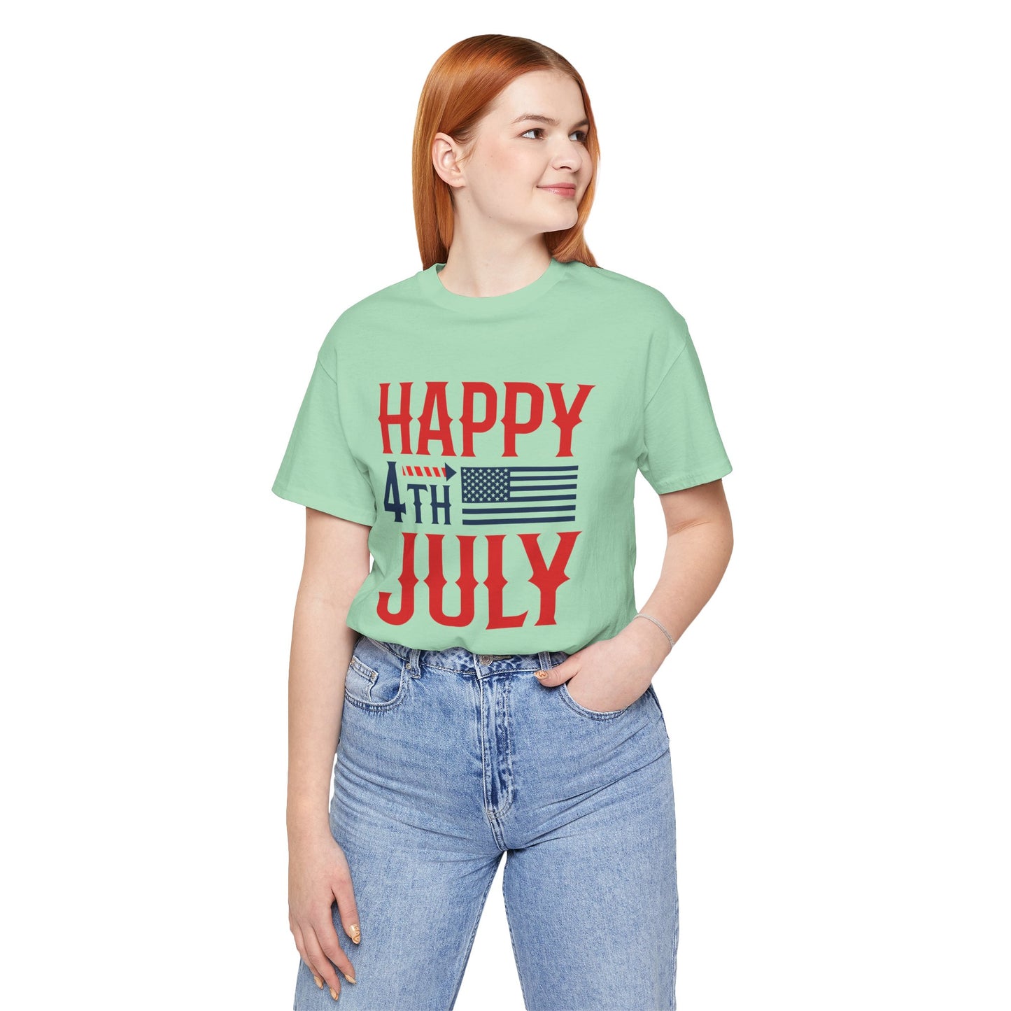 American Flag Graphic Unisex Cotton T-Shirt 011