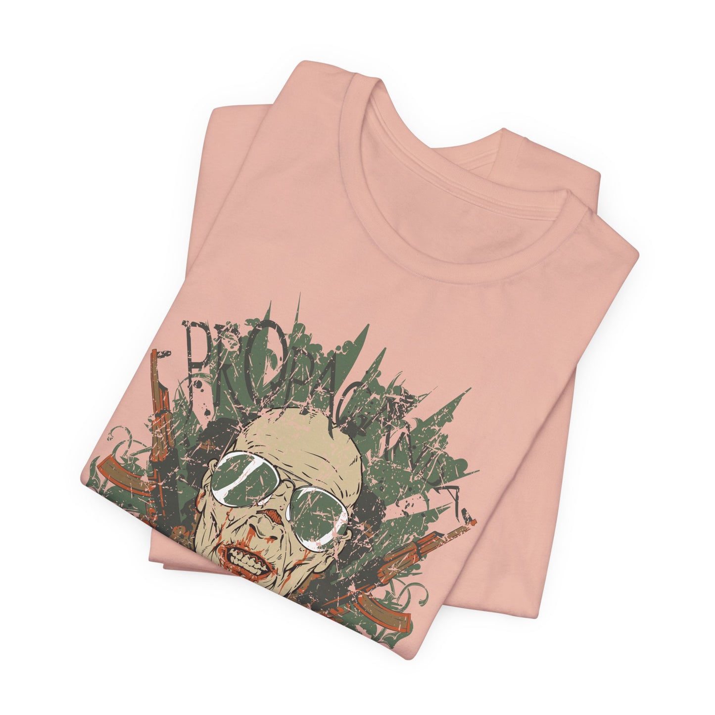 Retro Skull Floral Graphic Design Unisex Cotton T-Shirt G-2