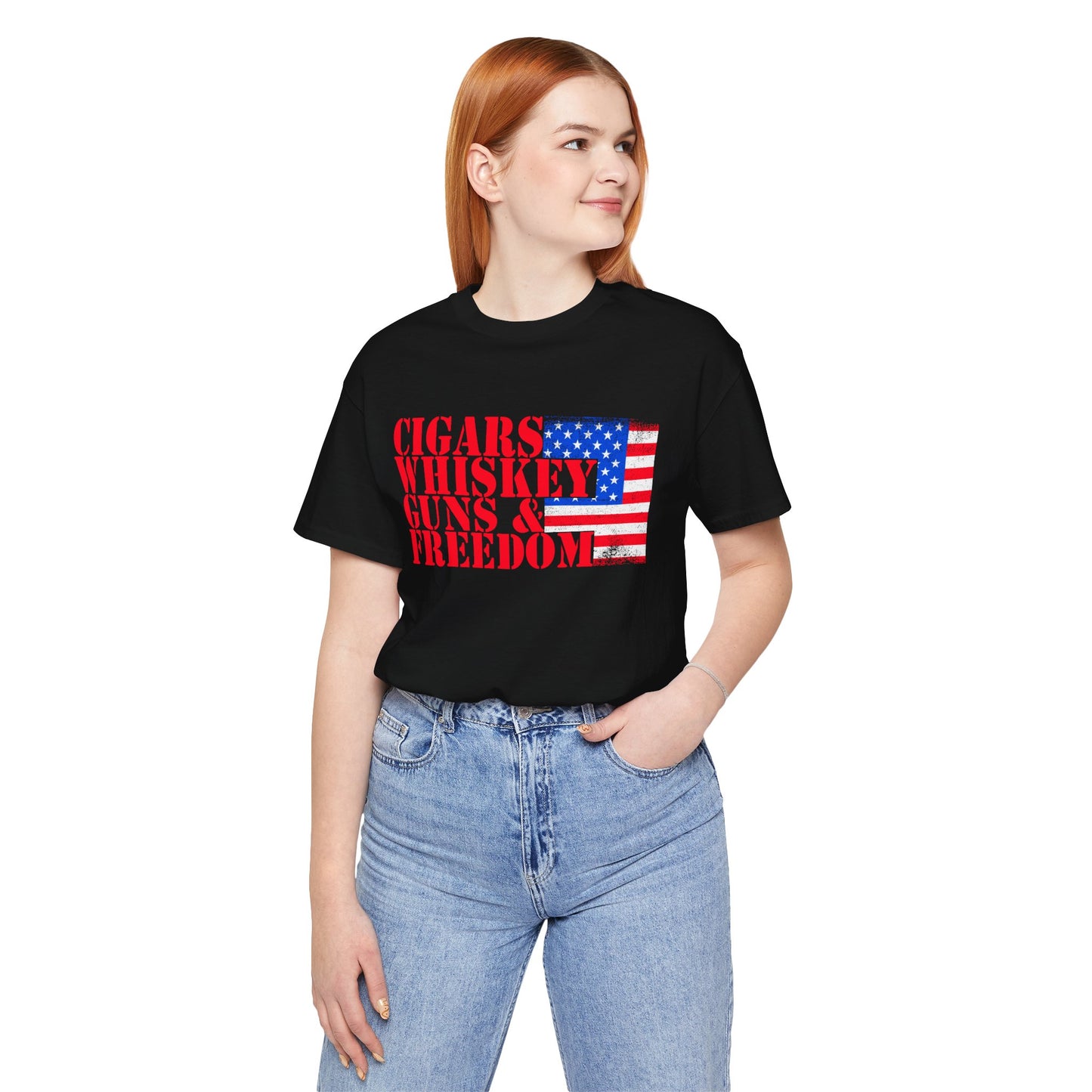 American Flag Graphic Unisex Cotton T-Shirt a2