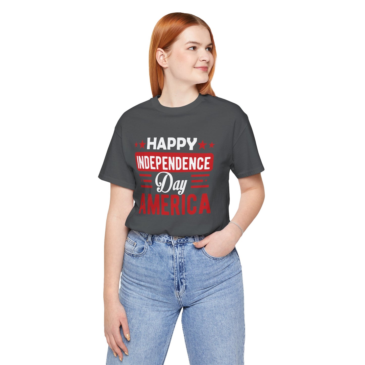 Happy Independence Day America Graphic Unisex Cotton T-Shirt 015