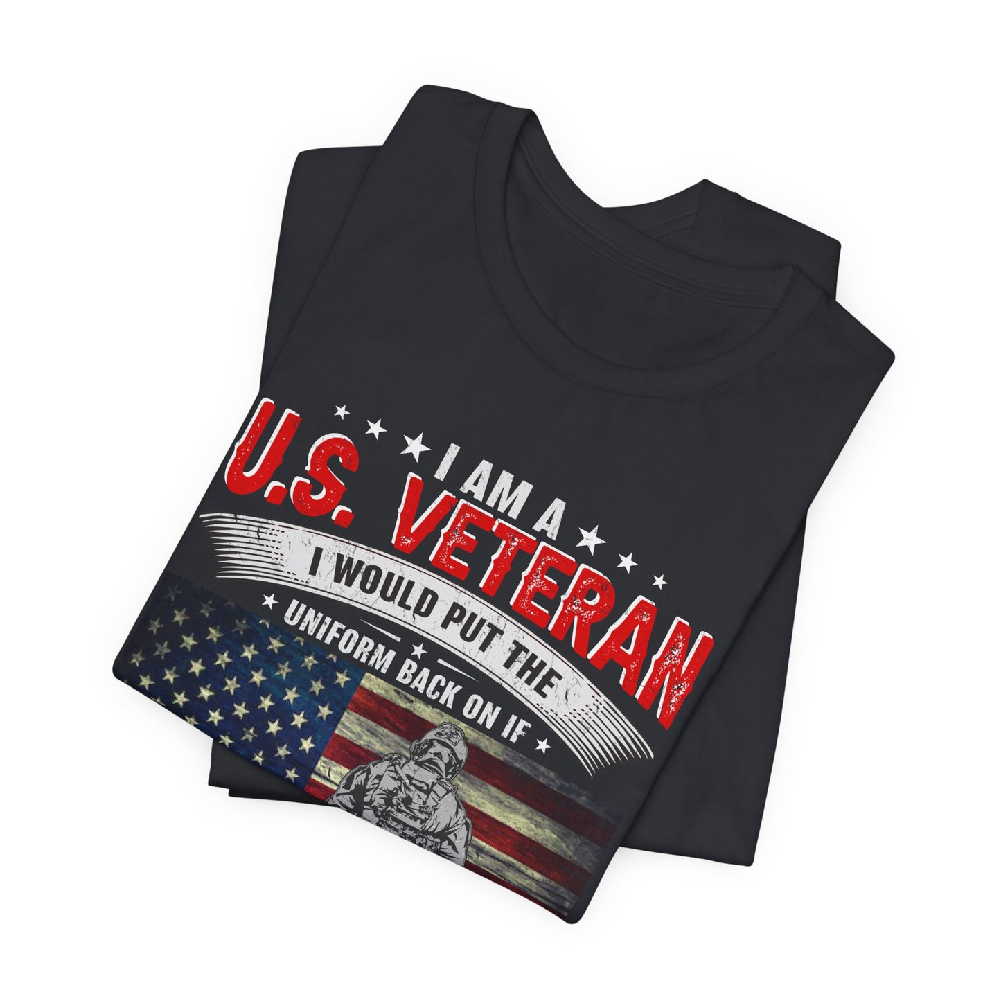 I Am A U.S. Veteran shirt American Flag Military Veteran Unisex Cotton Tee v25