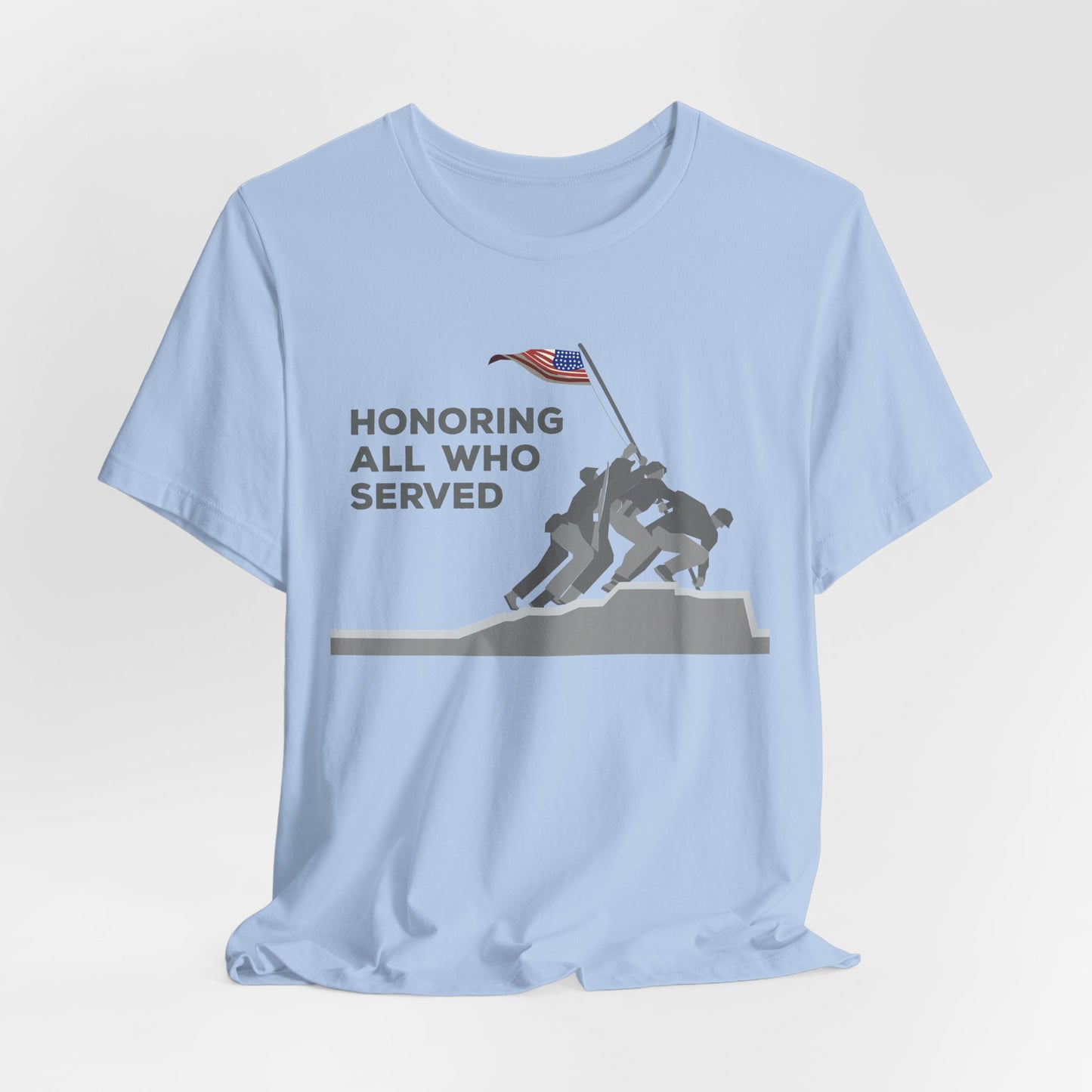 Iwo Jima Flag Raising honoring all who served T-Shirt Military Memorial Unisex Cotton Tee v52