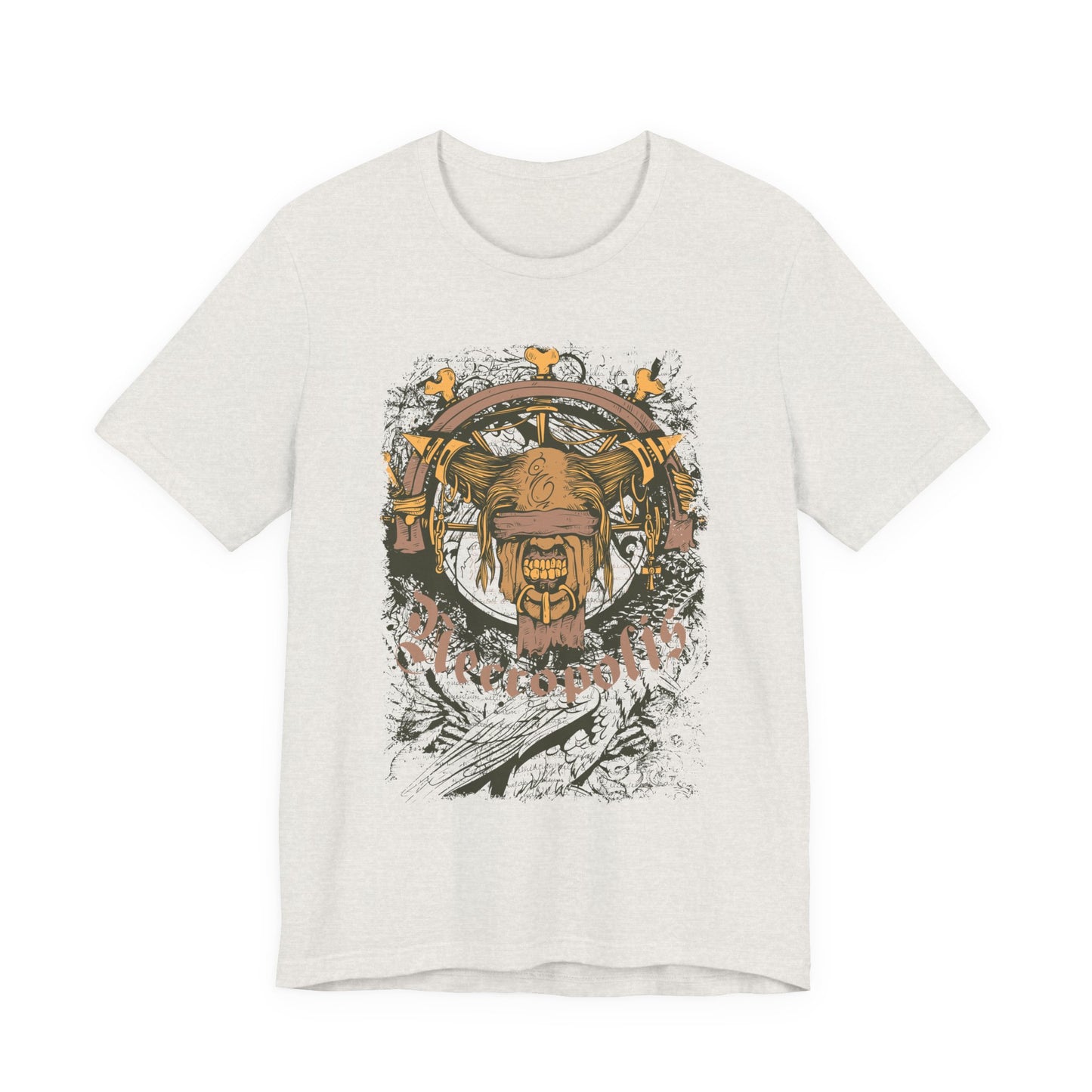 Skull Nordic Warrior Graphic Unisex Cotton T-Shirt r12