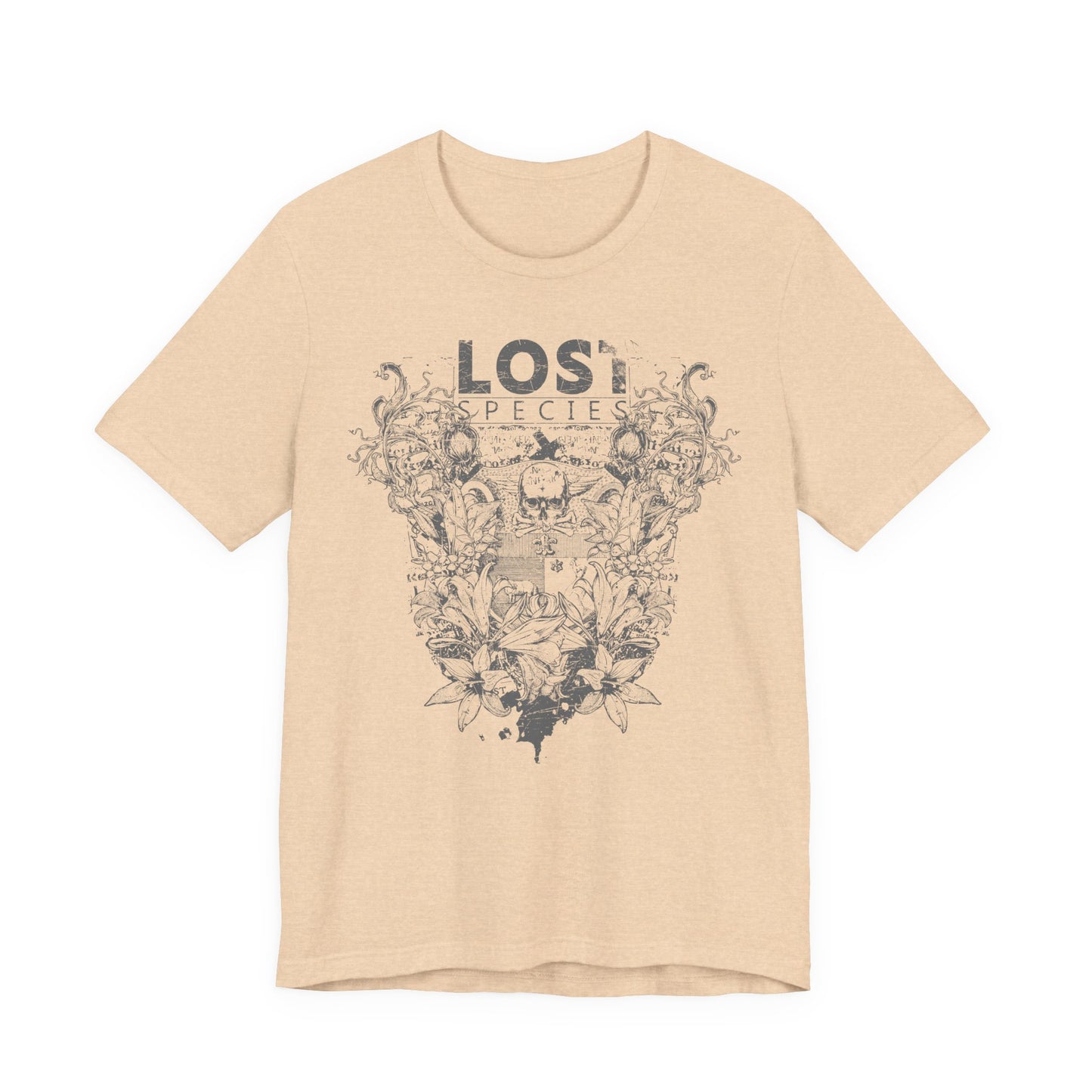Lost Species Tee Floral Wildlife Illustration Rock Band T-Shirt A-7
