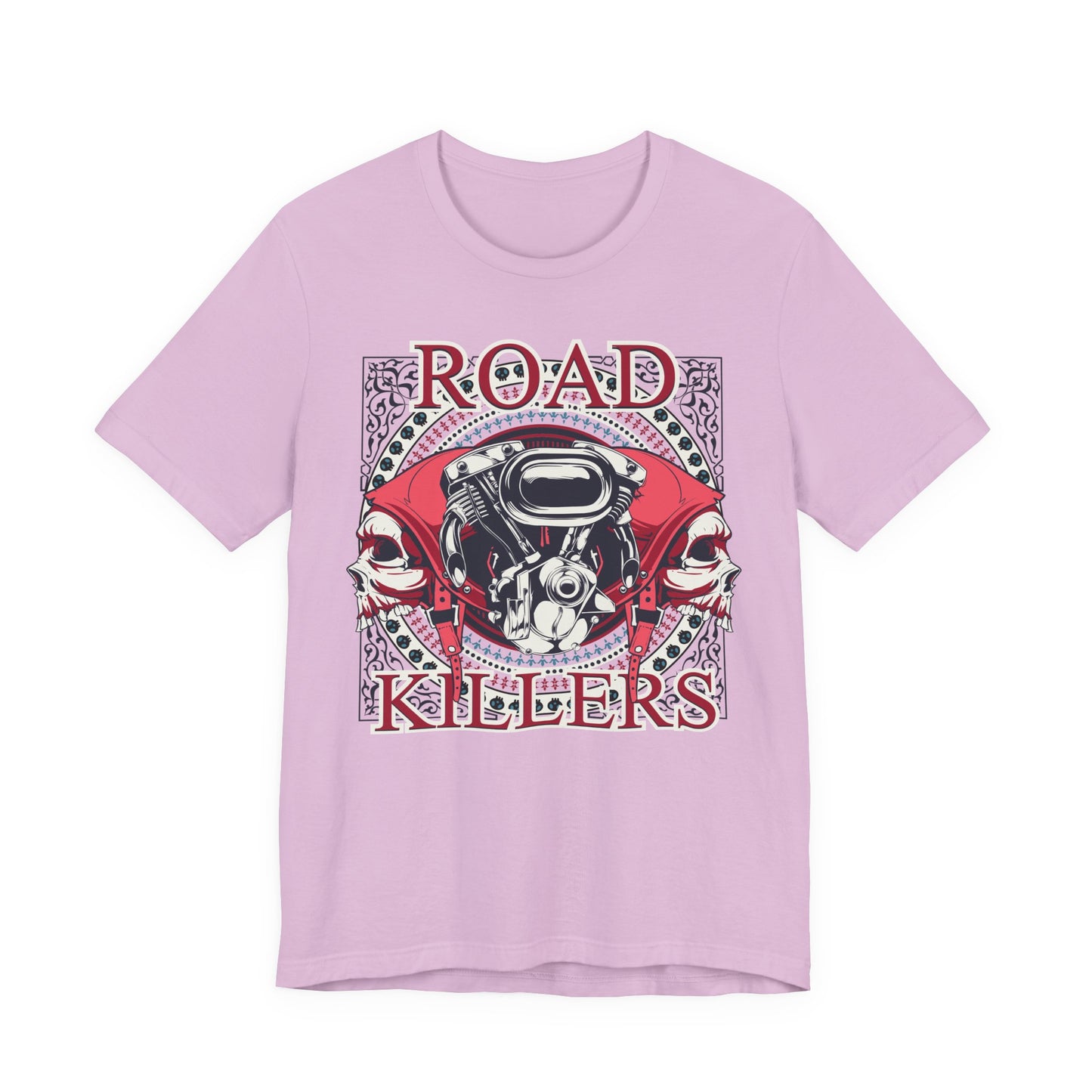Dark Road Motorcycle Helmet Skull Tee Biker graphic t-shirt G-1
