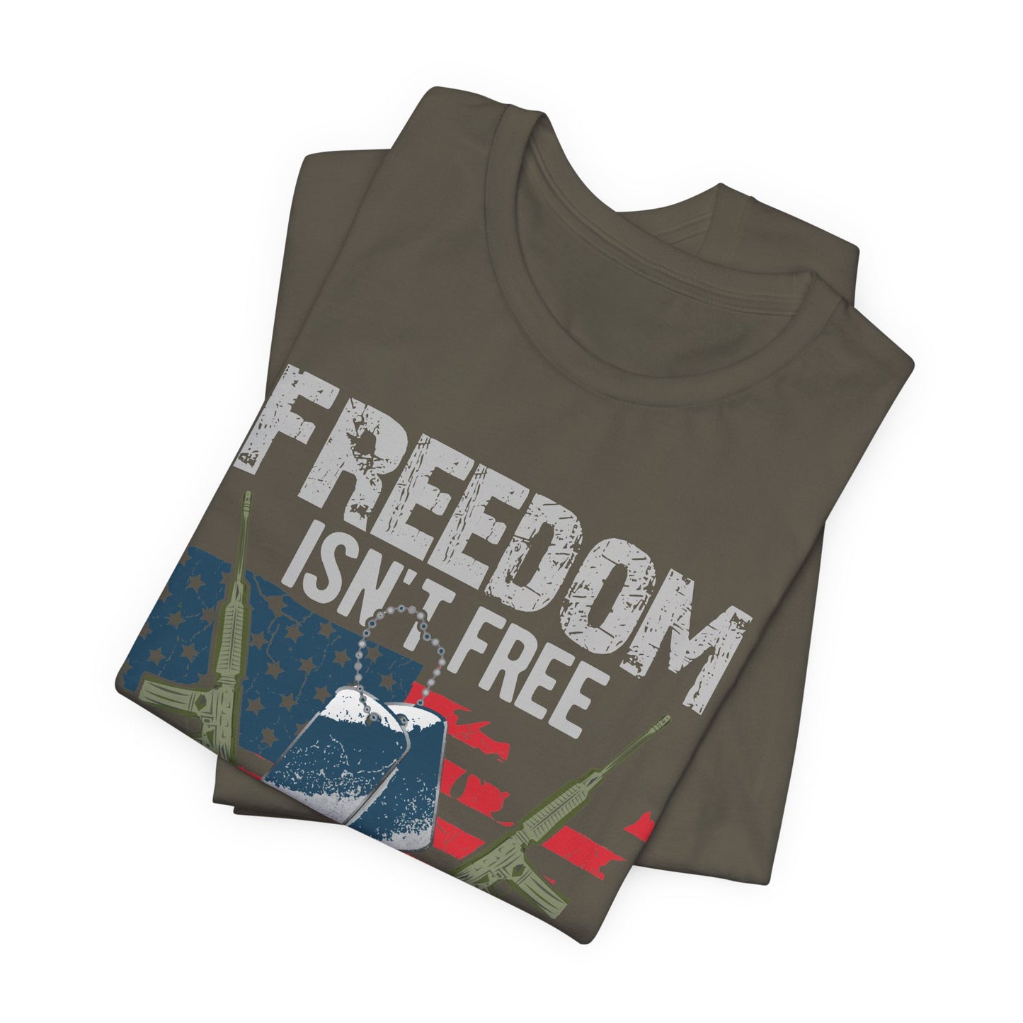 Army Veteran Patriotic Graphic Design Unisex Cotton T-Shirt v20