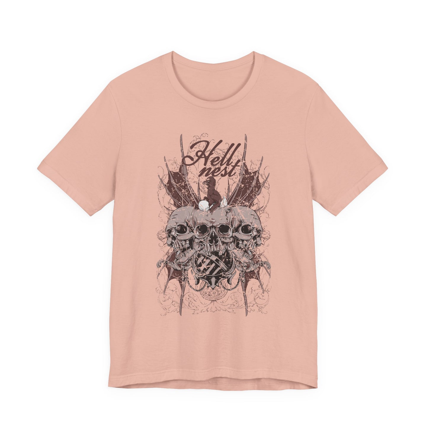 Skull Cluster graphic tee Gothic skulls grunge floral design