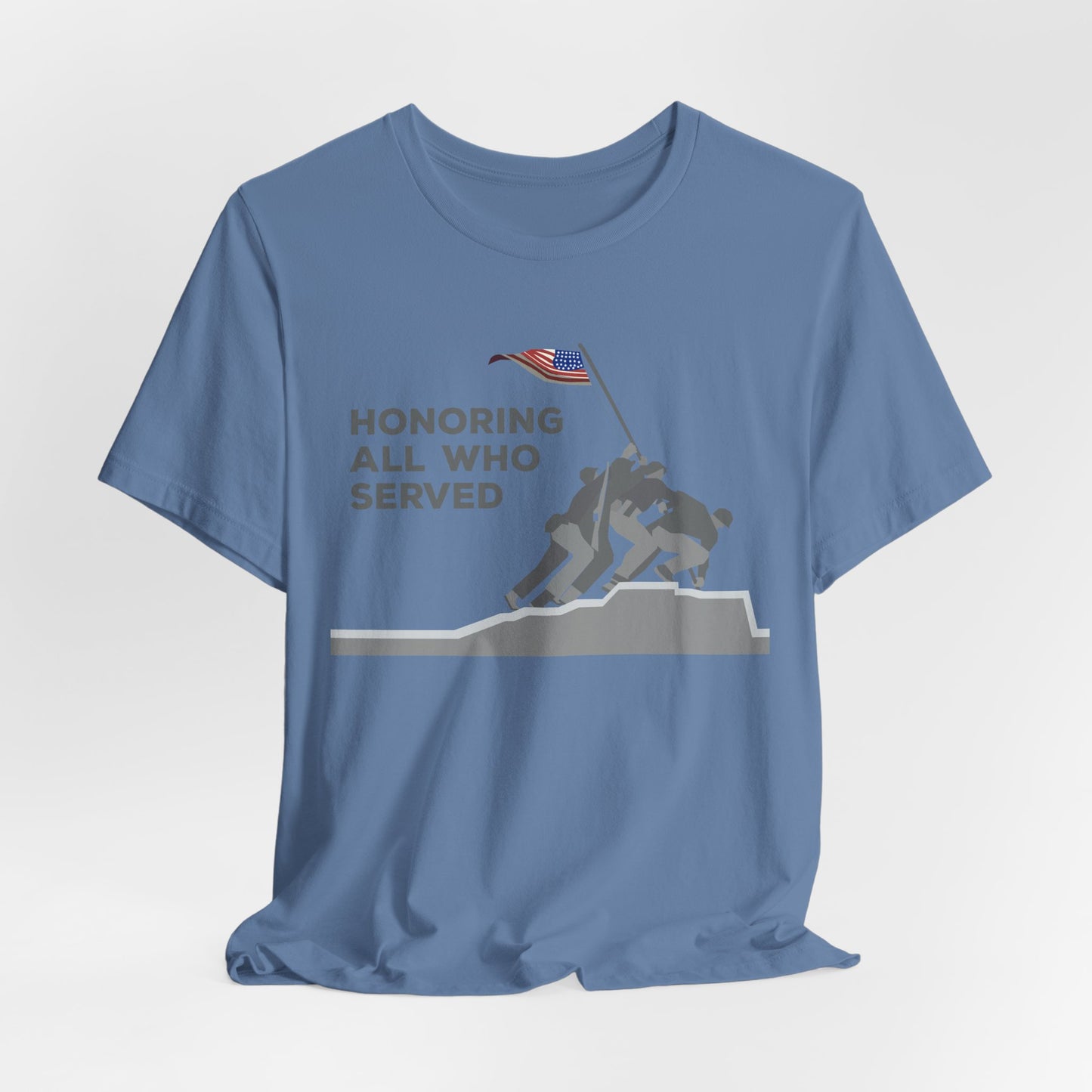 Iwo Jima Flag Raising honoring all who served T-Shirt Military Memorial Unisex Cotton Tee v52