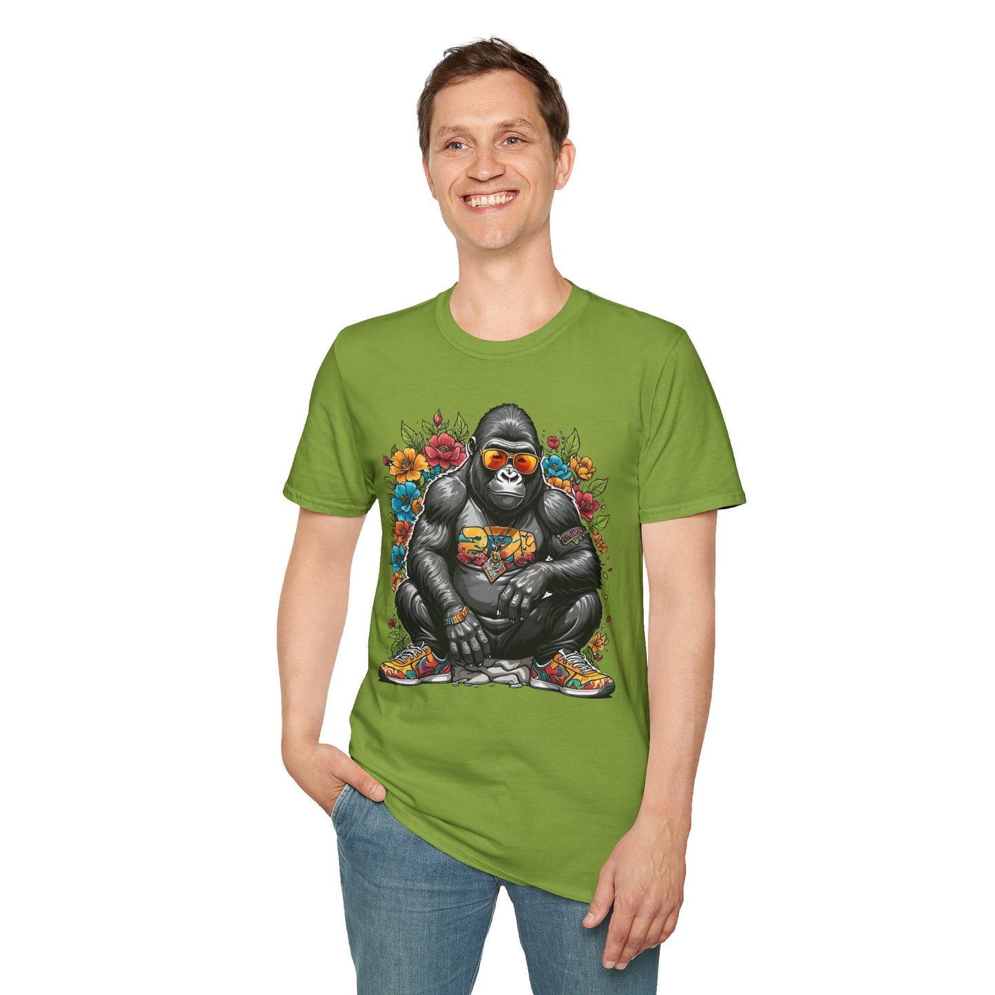 Animals Tees, Funny Animals Shirt, T Shirts with Funny Animals, T-Shirt with Gorilla, Monkey Tees