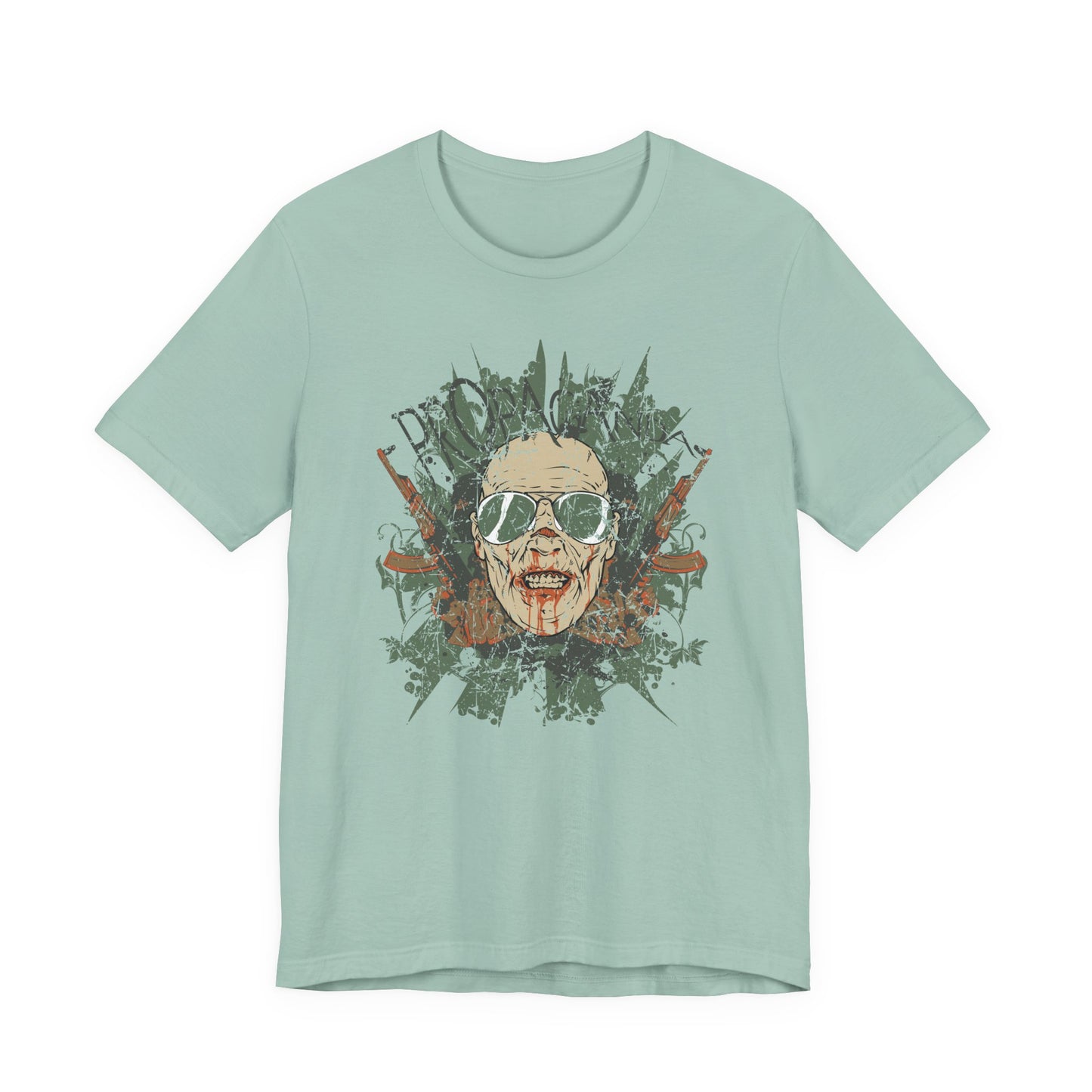 Retro Skull Floral Graphic Design Unisex Cotton T-Shirt G-2