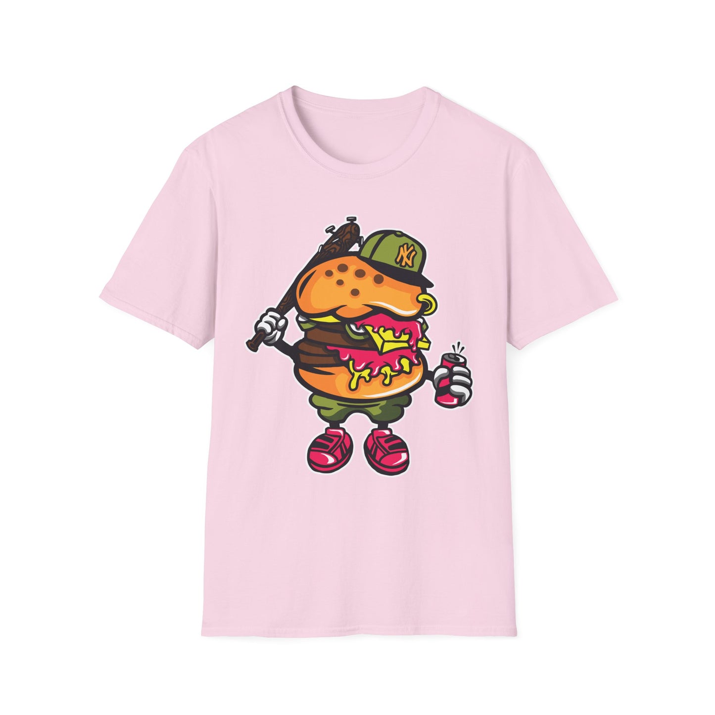 Unisex Cartoon T Shirt Funny Animation Tee Gildan Softstyle 64000 100 Percent Cotton