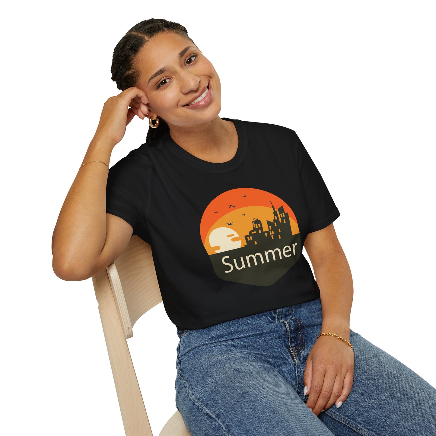 Summer T-Shirt, Summer Design Shirts, Art Tee Shirt with Summer Design - 6