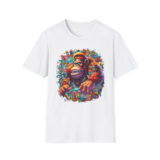 Animals Tees, Funny Animals Shirt, T Shirts with Funny Animals, T-Shirt with Gorilla, Monkey Tees